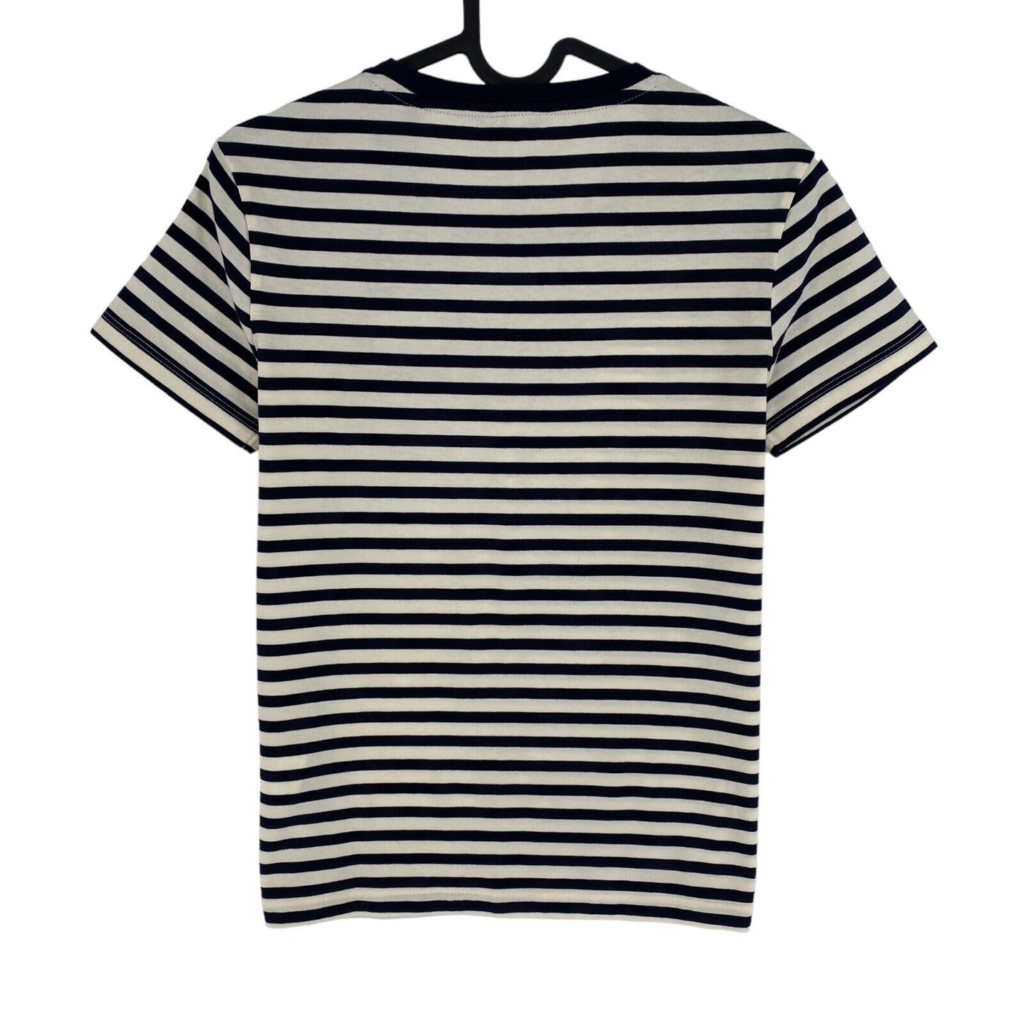 GANT Navy Blue Stripe Graphic Crew Neck T Shirt Size 2XS XXS