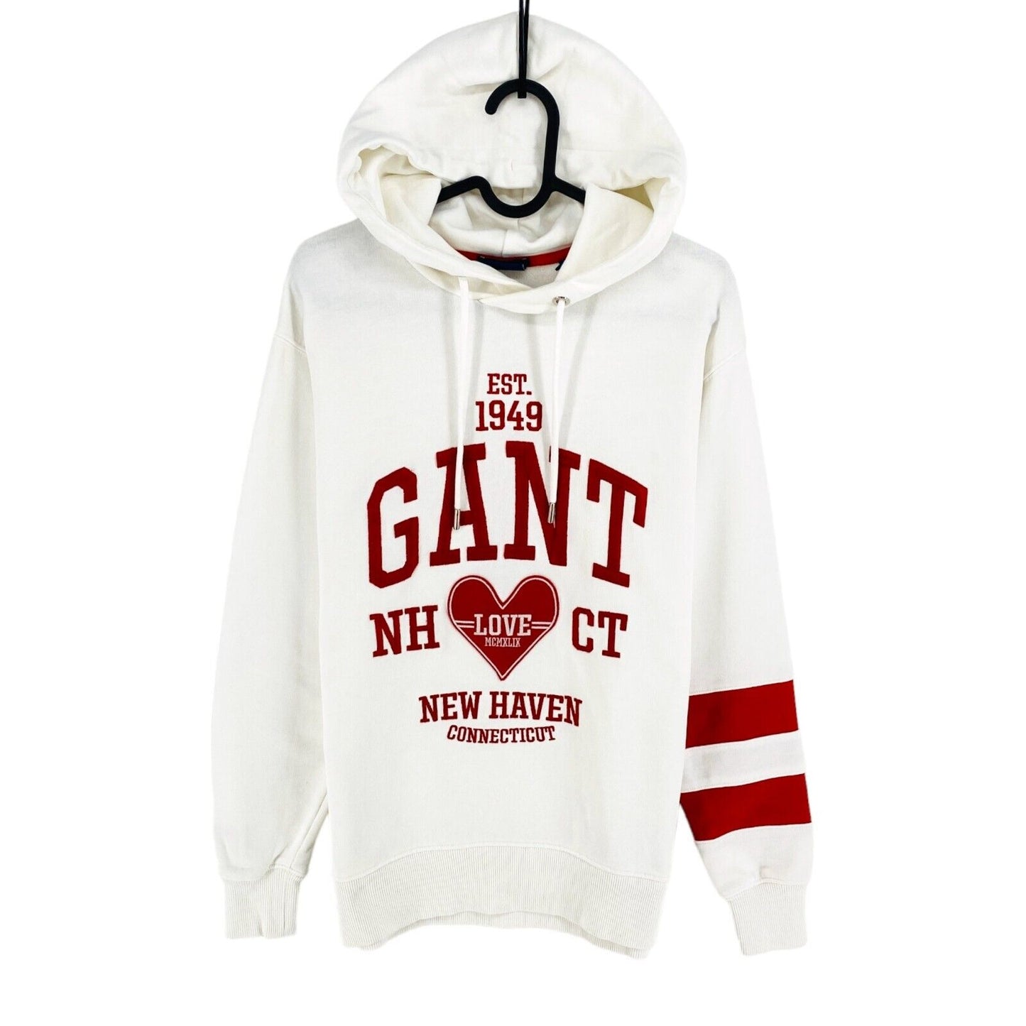 GANT White Unisex Hoodie Sweater Jumper Size XS