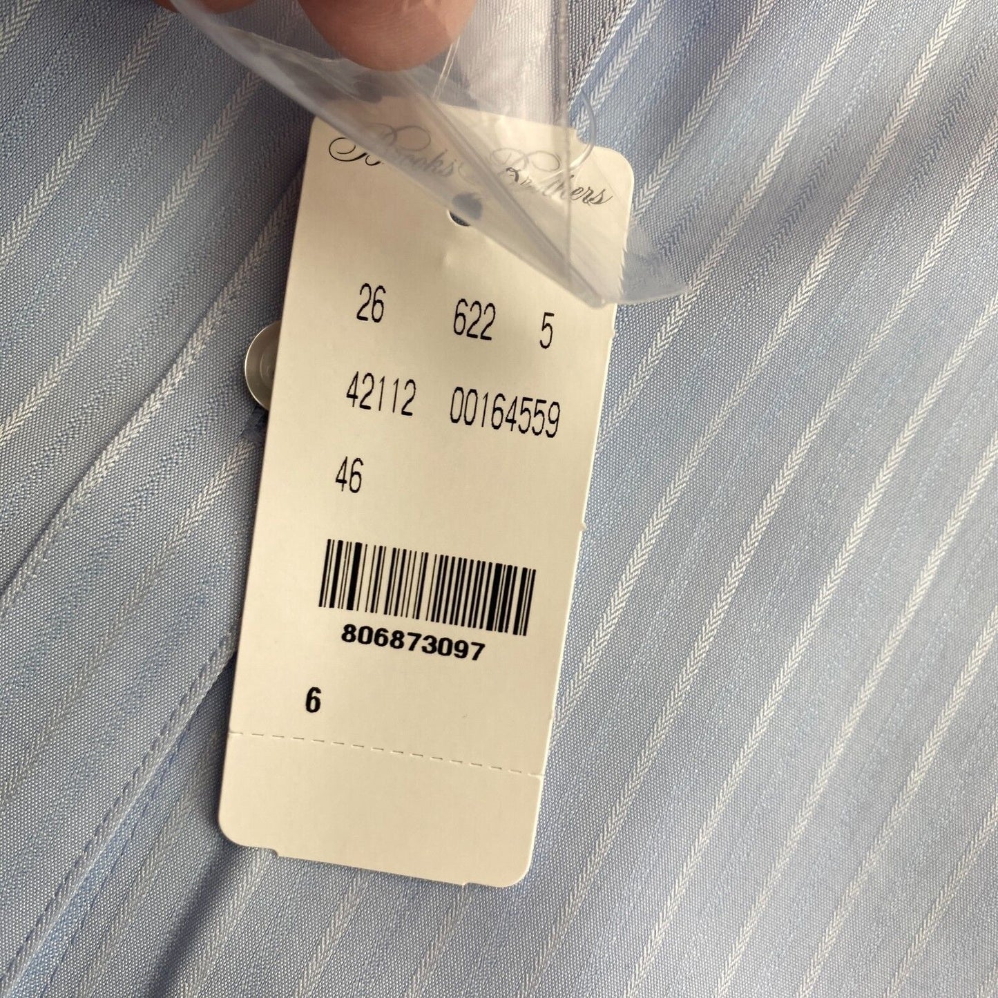 Brooks Brothers Chemise en coton ajustée à rayures bleues Taille EU 36/38 UK 10/12 US 6