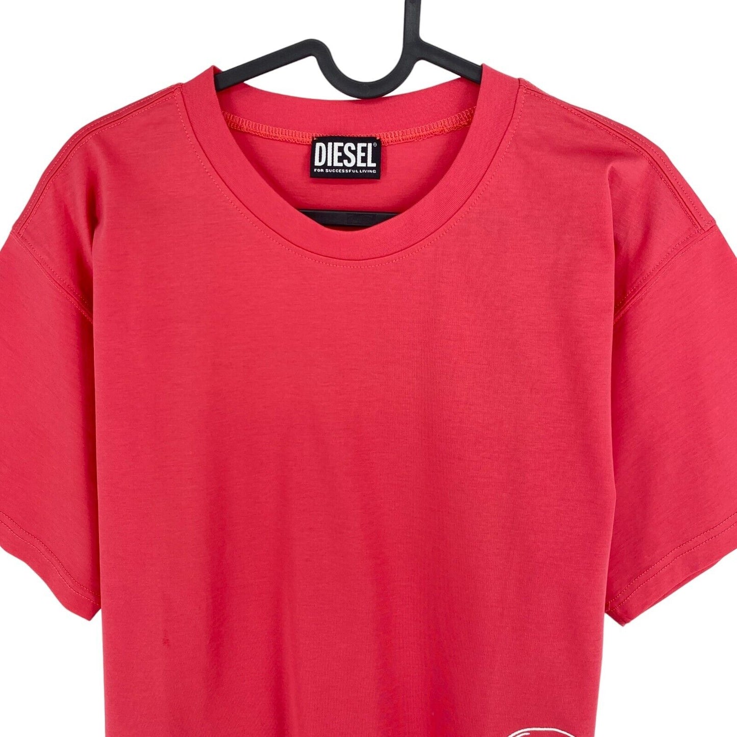 Diesel Pink BowBow Entspanntes T-Shirt mit Rundhalsausschnitt, Größe L