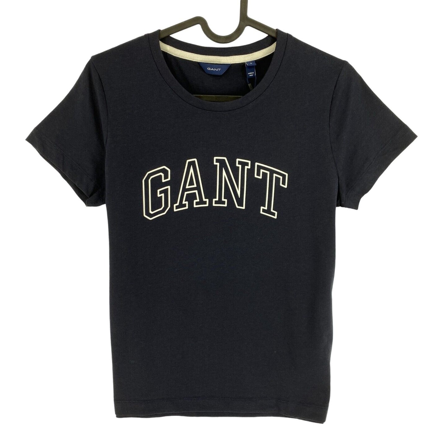 GANT Navy Blue Arch Logo Crew Neck SS T Shirt Size XS