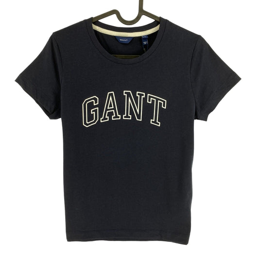 GANT T-Shirt mit Rundhalsausschnitt und Arch-Logo, Marineblau, Größe XS