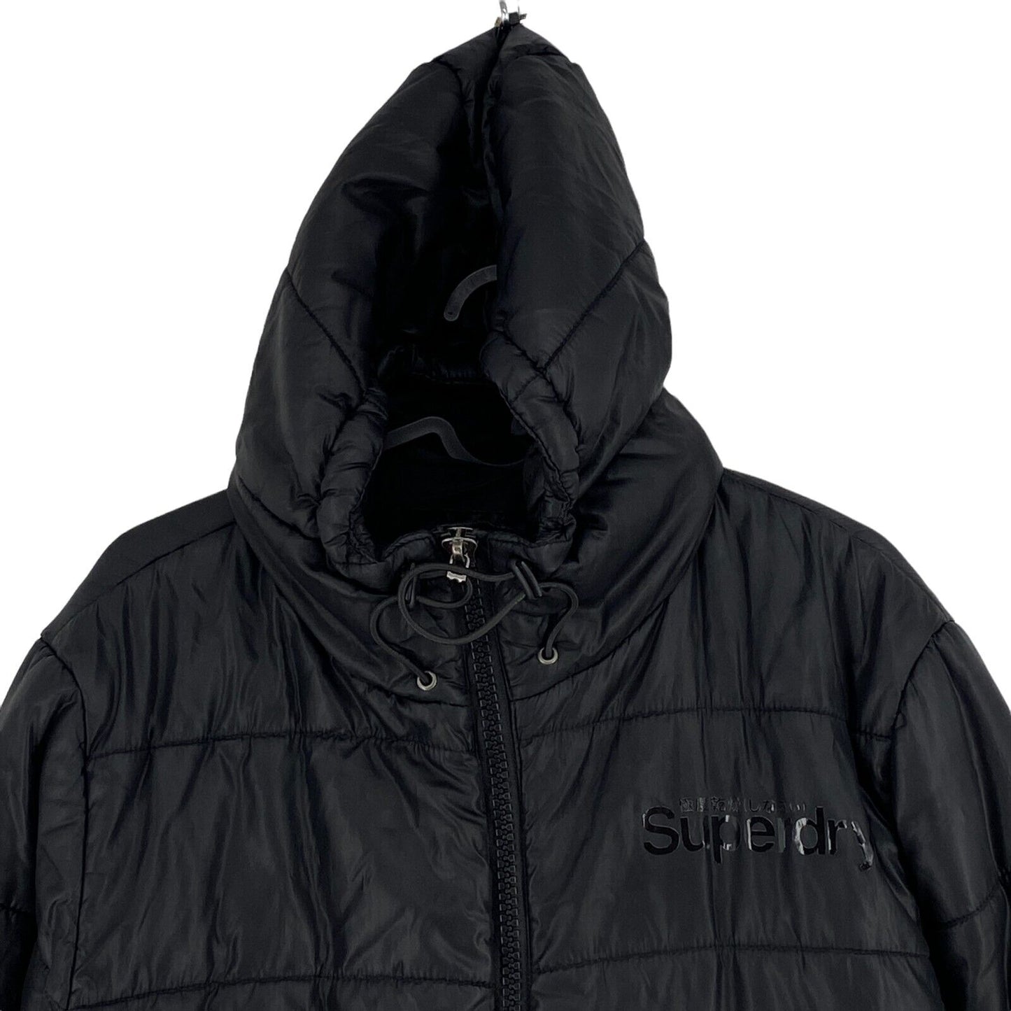 SUPERDRY Sport Black Hooded Padded Puffer Jacket Size M