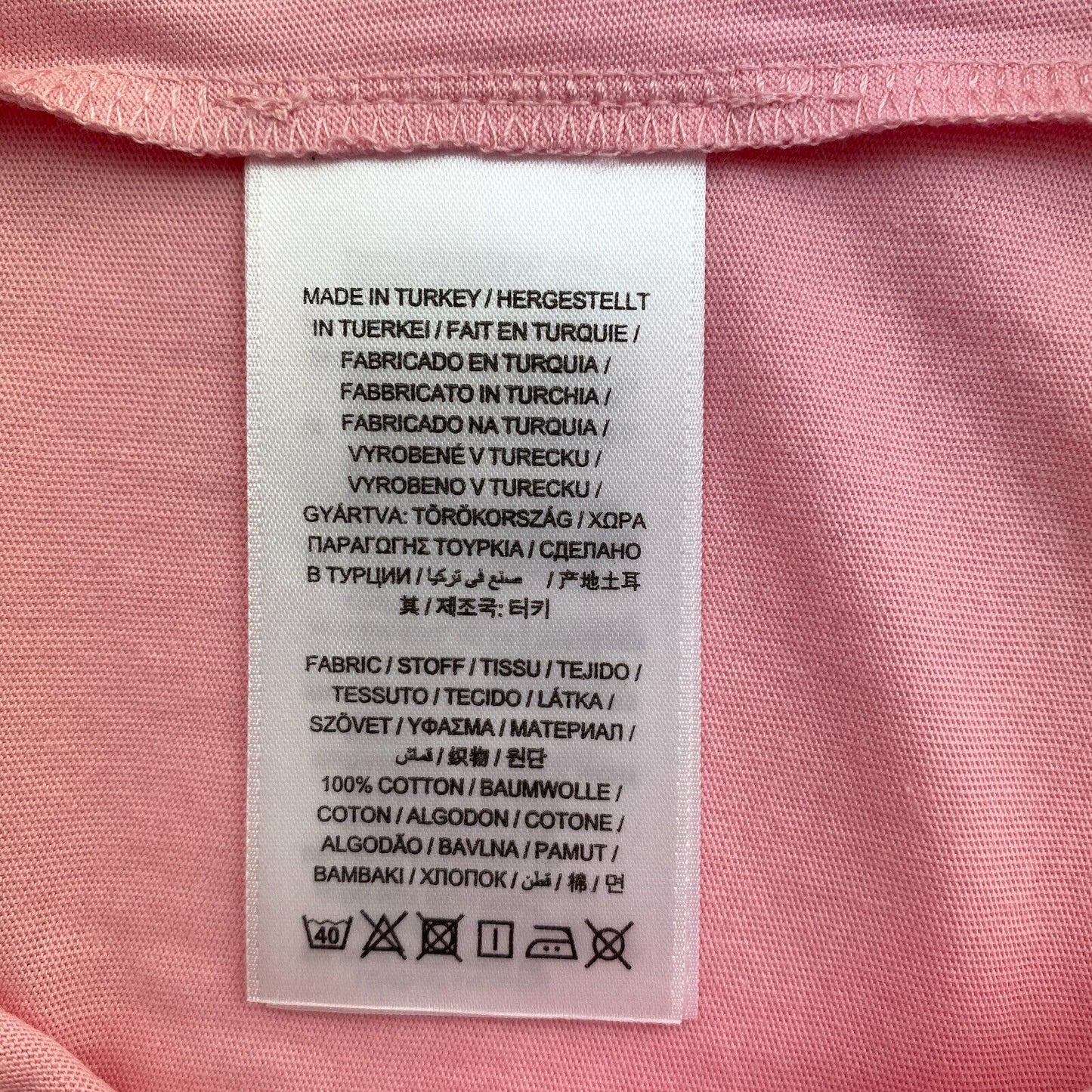 GANT T-shirt à col rond avec logo rose taille XS