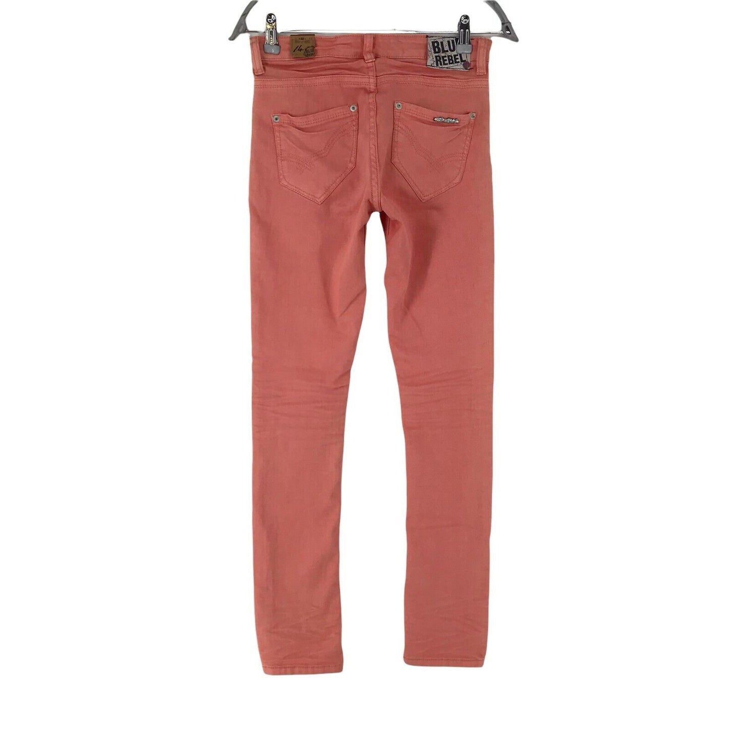 BLUE REBEL Damen Jeans in Super Skinny Fit, Rosa, Größe 14 W26