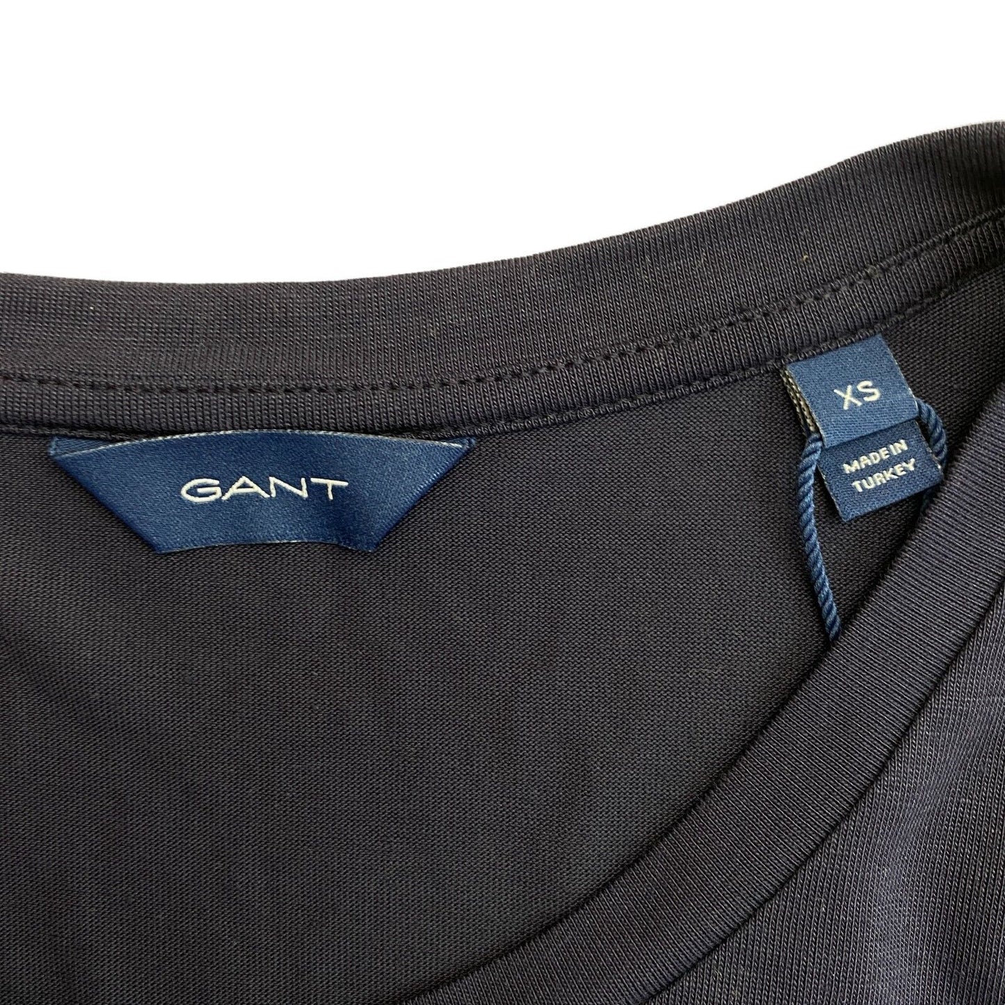 GANT T-Shirt mit Rundhalsausschnitt, leicht, Marineblau, Größe XS