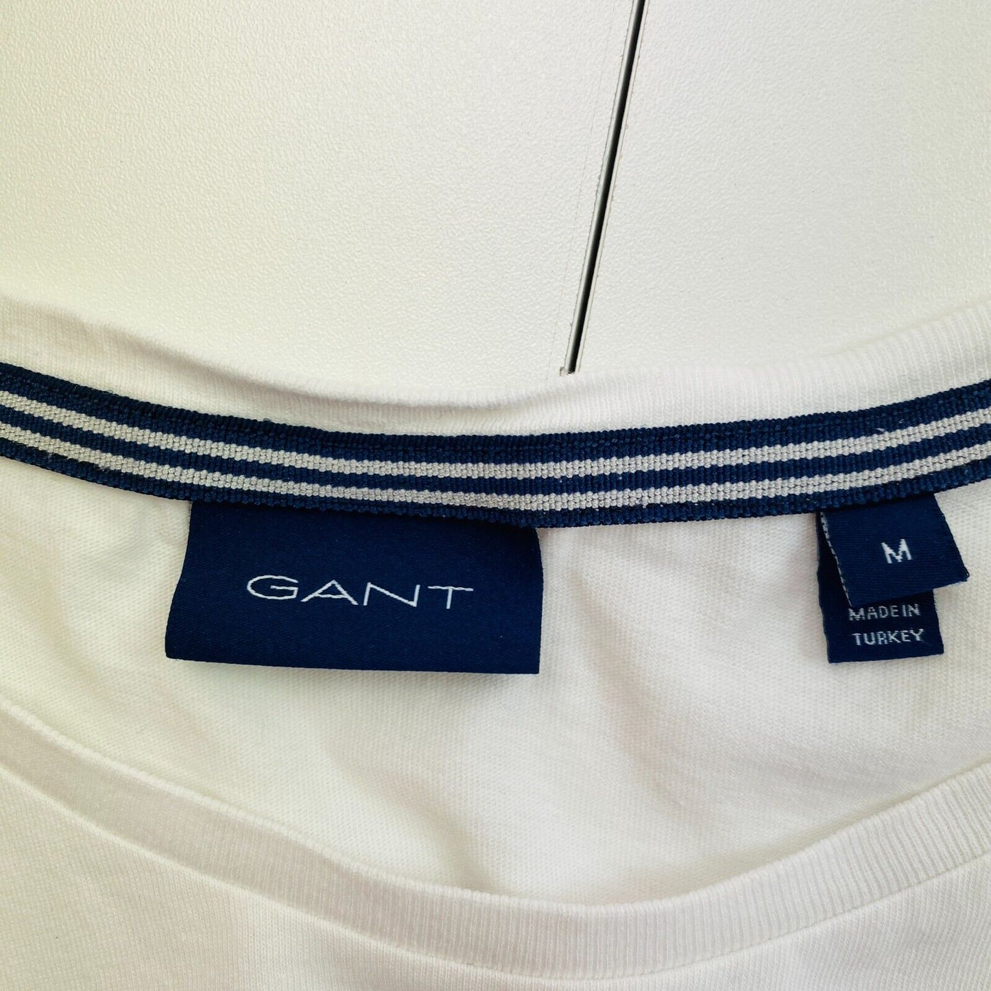 GANT White Logo Crew Neck T Shirt Size M