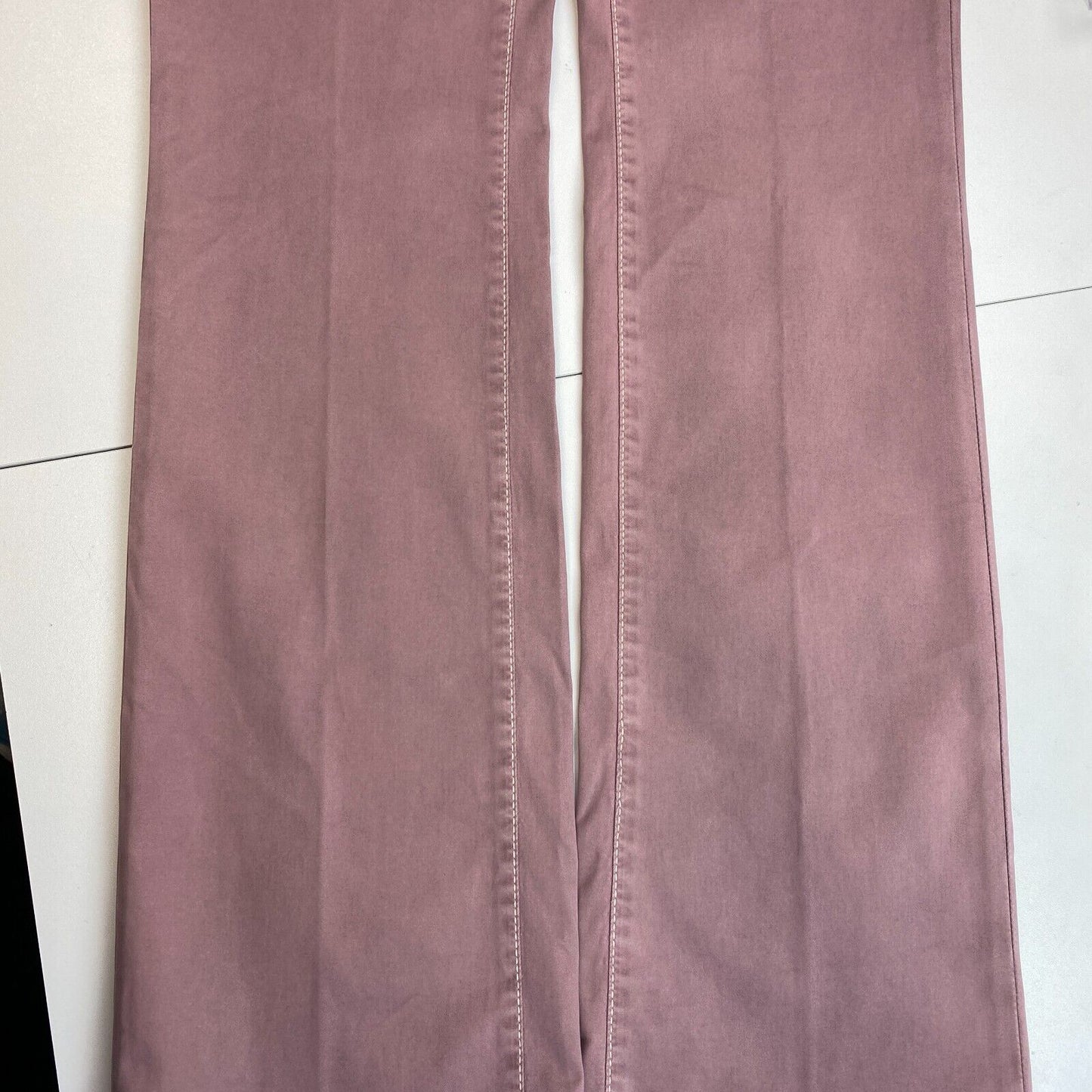 JACOB COHEN Women J711 Pink Boot Cut Jeans Trousers W31 L36 Made In Italy