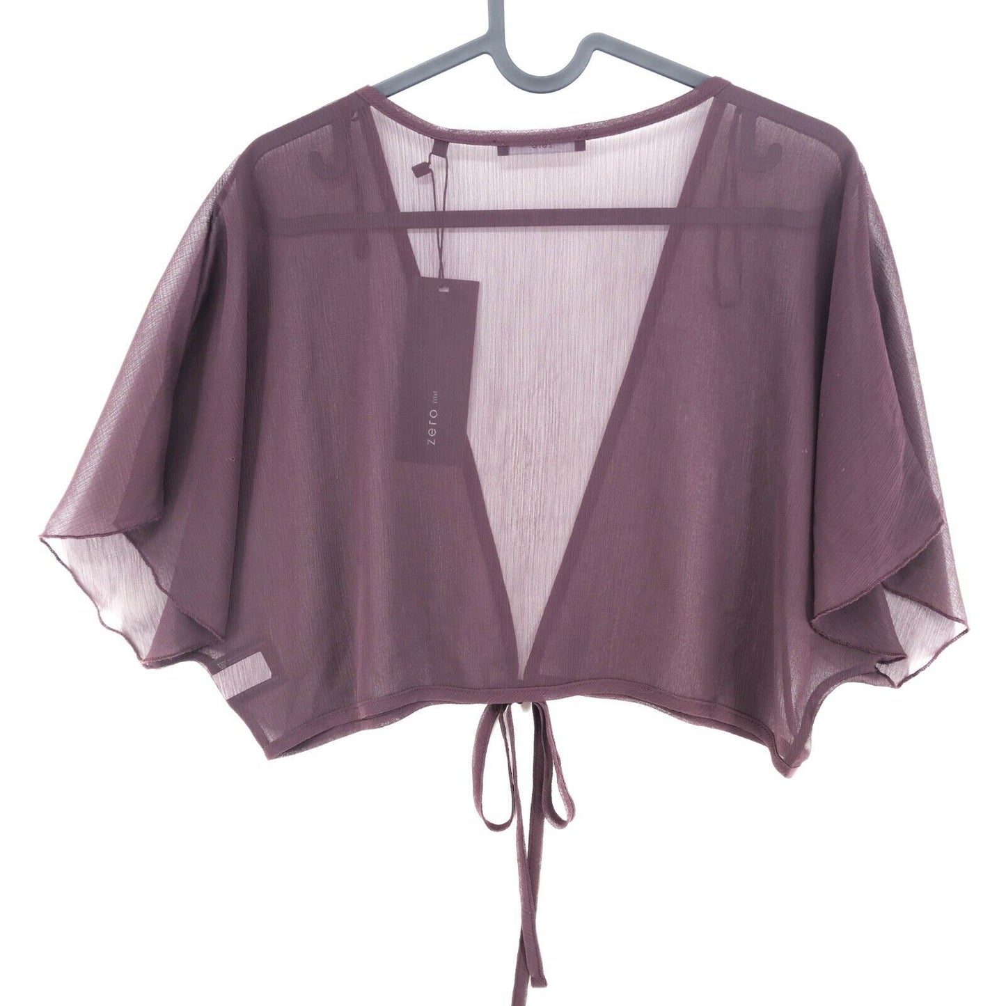 ZERO Purple Short Cropped Cardigan Size 36 44