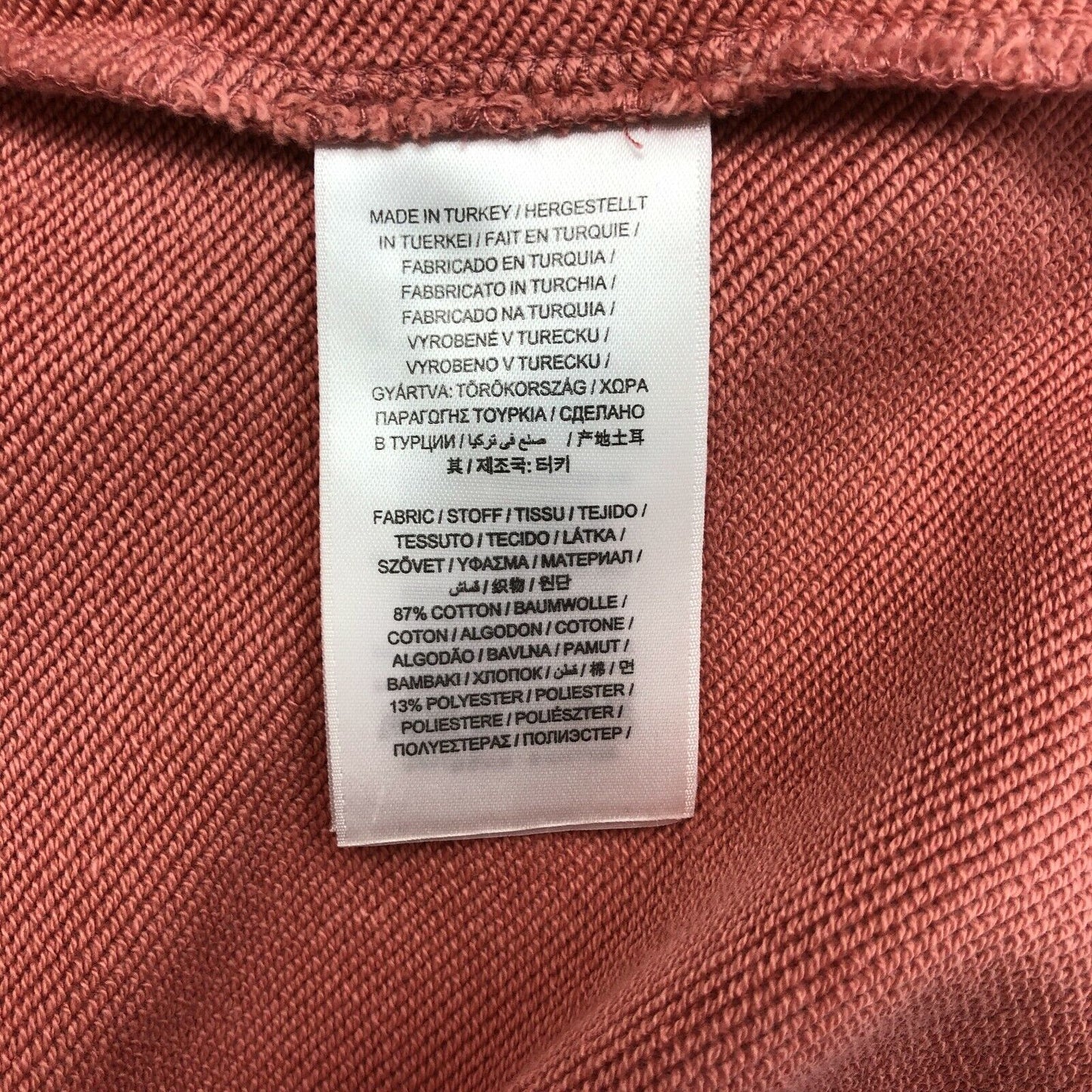 GANT Pullover mit Rundhalsausschnitt, Logo und Streifen, Rosa, Größe XS