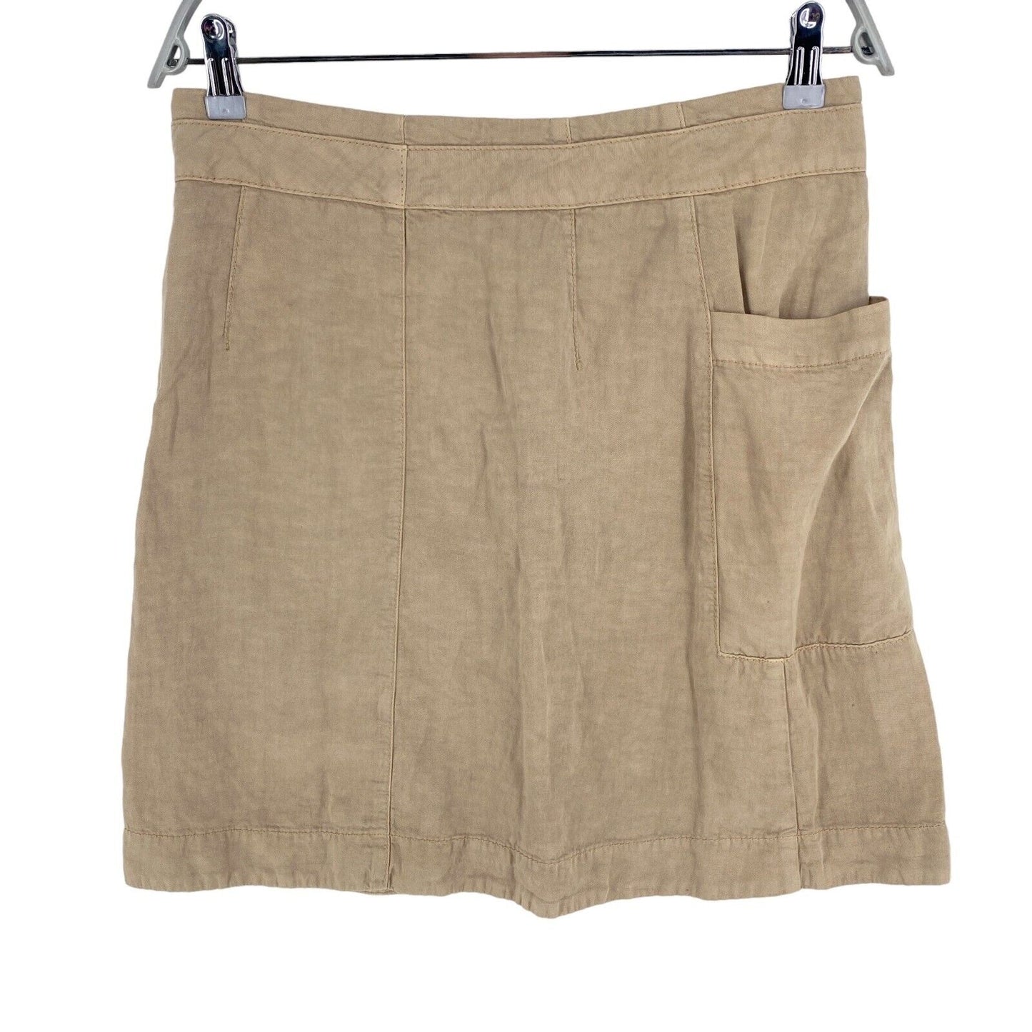 CAMEL ACTIVE Light Brown Linen Blend A Line Skirt Size EU 34 UK 6 US 4