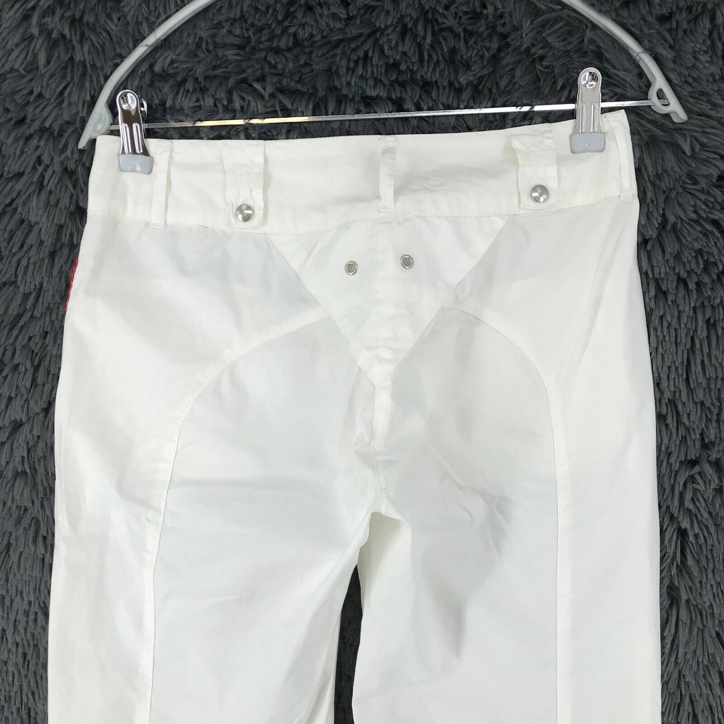 Lonsdale Women White Loose Straight Fit Capri Trousers Size W27