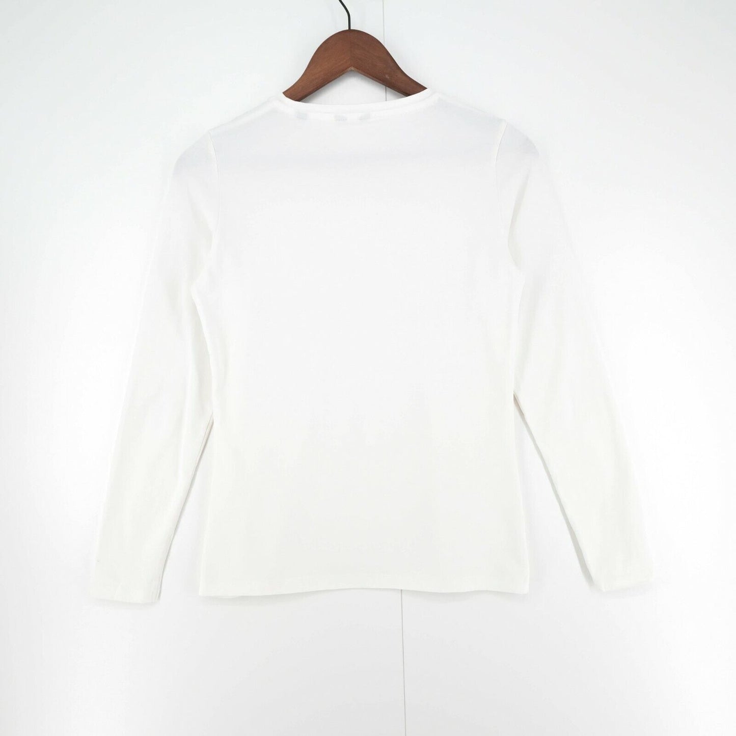 GANT Ladies White Crew Neck Long Sleeve Pullover T Shirt Size XS