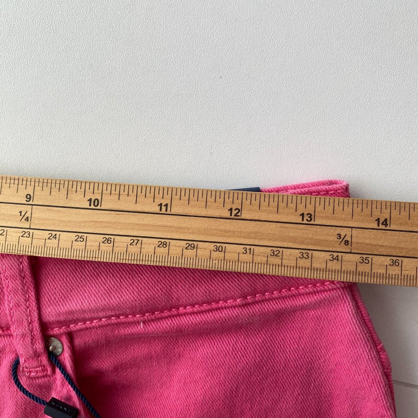 GANT Women Pink Regular Fit Denim Shorts Size W28