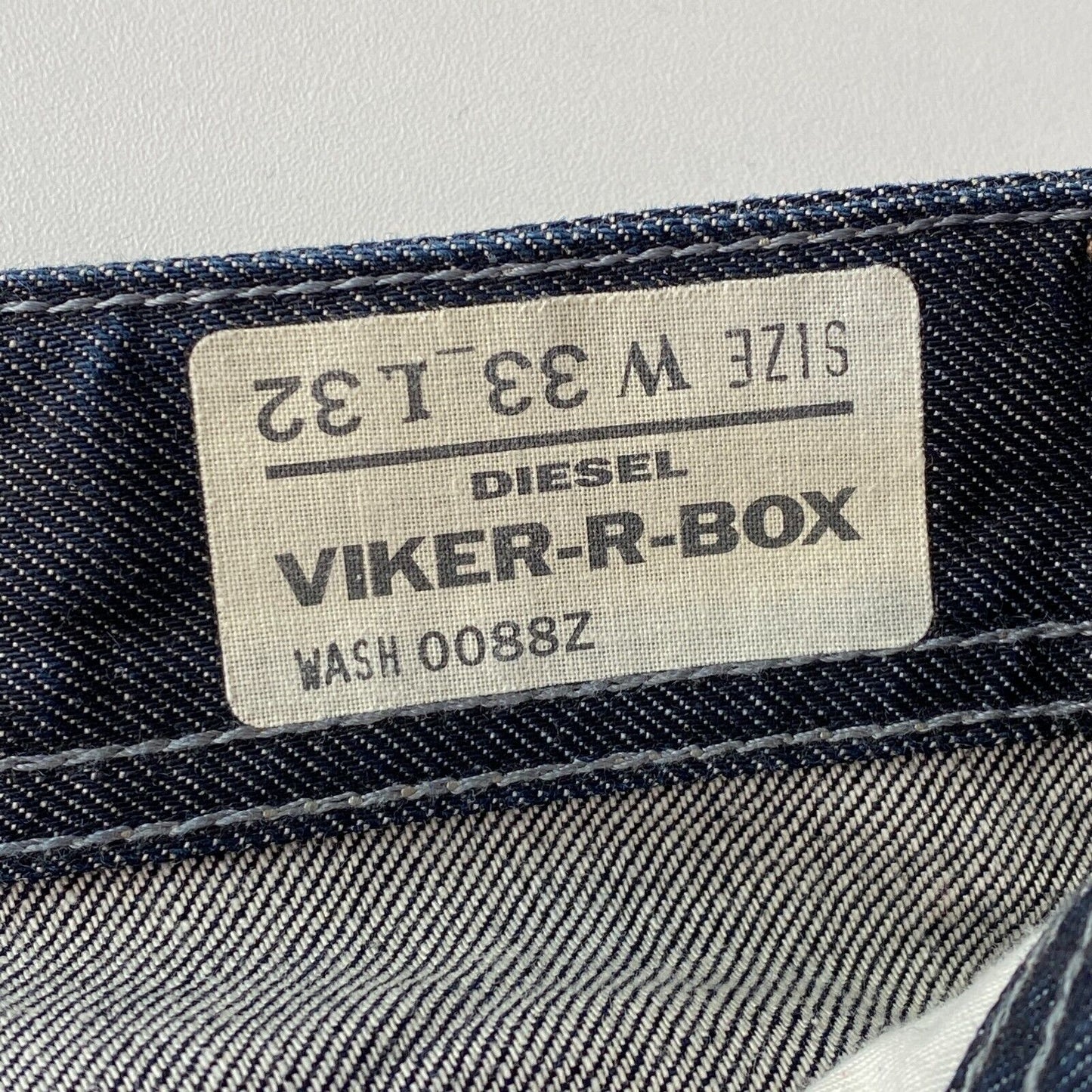 Diesel VIKER-R-BOX Dark Blue Regular Straight Fit Jeans W33 L28