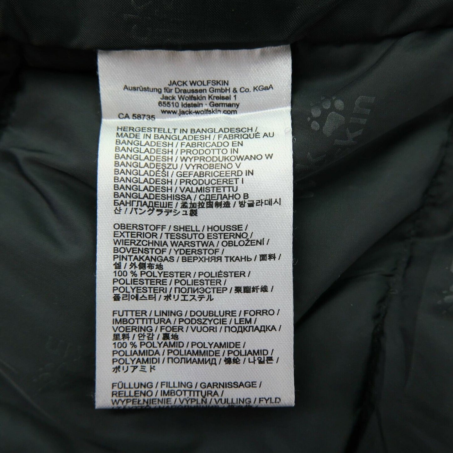 Jack Wolfskin Bleu Marine Storm Lock Active Down Fill Veste Taille S