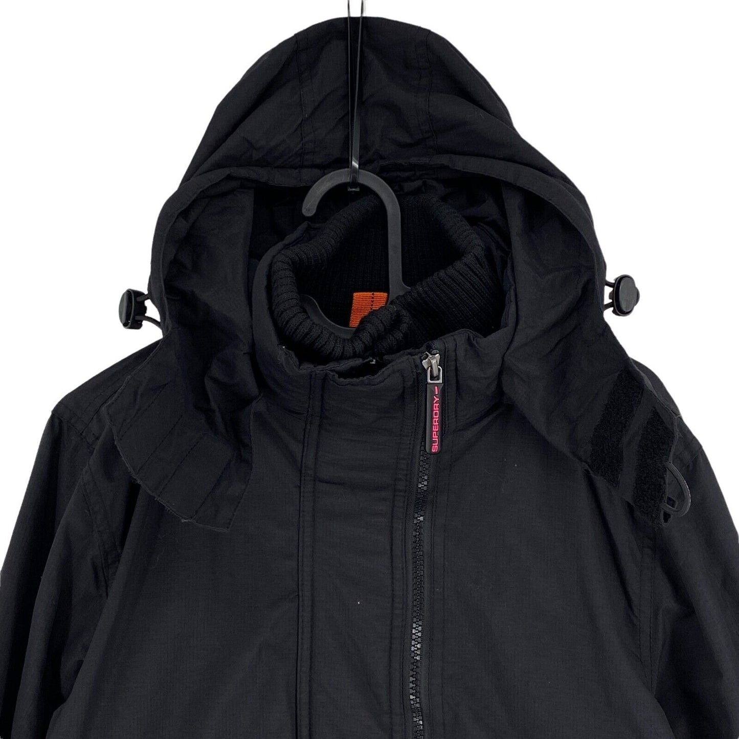 SUPERDRY The Windcheater Black Hooded Jacket Size M