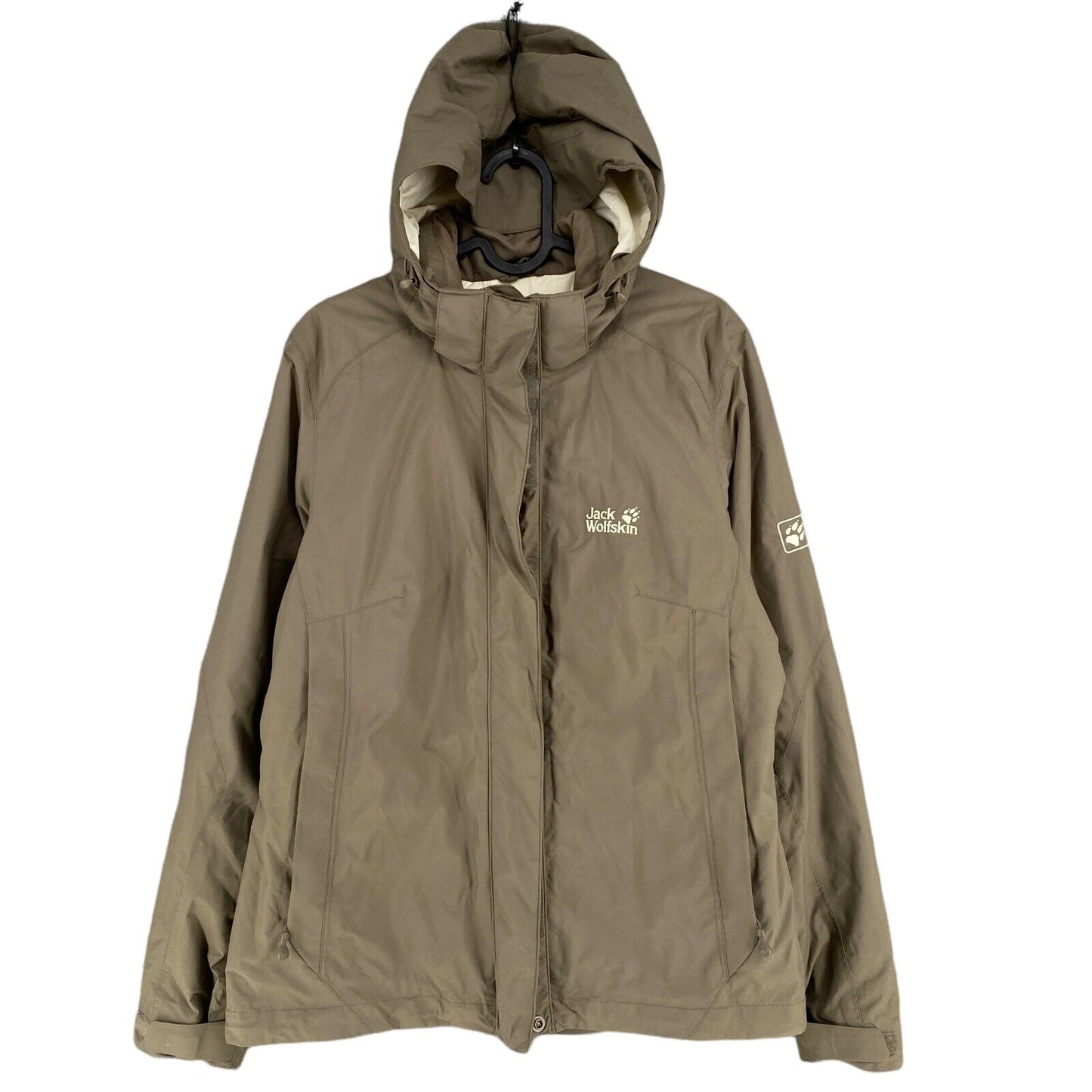 Jack Wolfskin Texapore Hellbraun Kapuzenjacke Mantel Größe M