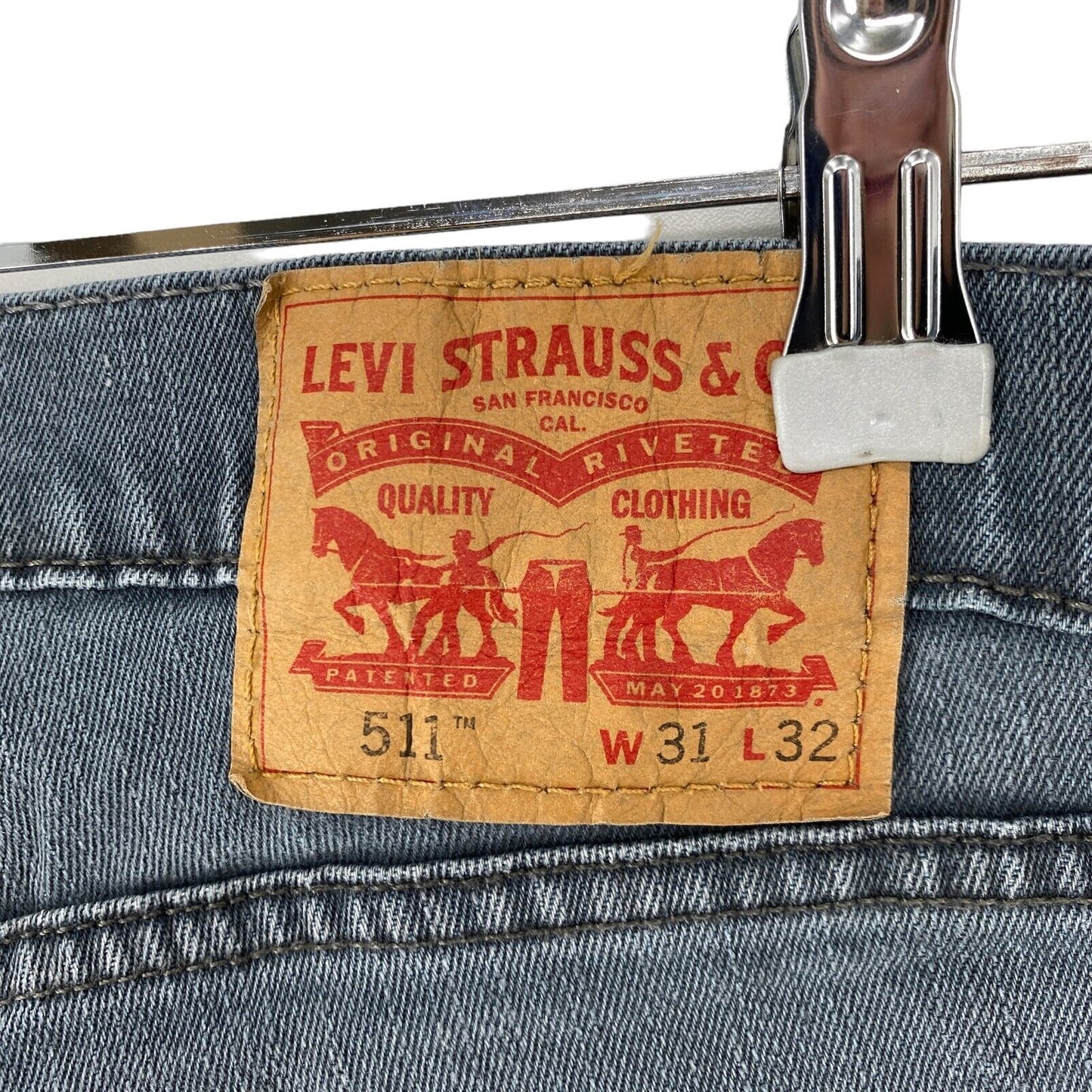 Levi's 511 Grey Stretch Slim Fit Jeans W31 L32