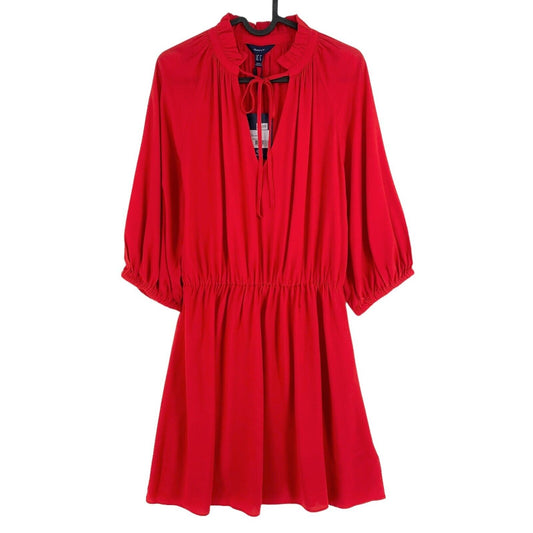 GANT Red V Neck Flared Dress Size EU 36 UK 8 US 6