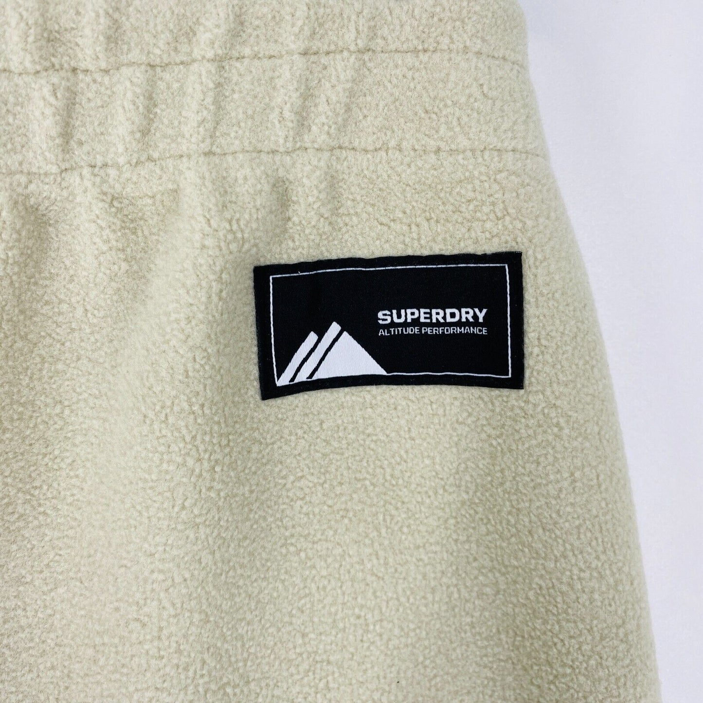 SUPERDRY Mens Beige Regular Fit Fleece Sweatpants Joggers Trousers Size S