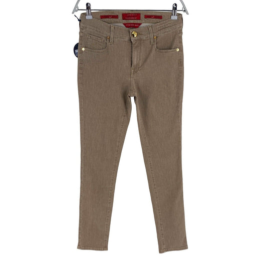 JACOB COHEN Pantalon en jean coupe slim marron ABBEY pour femme W27 L30 fabriqué en Italie