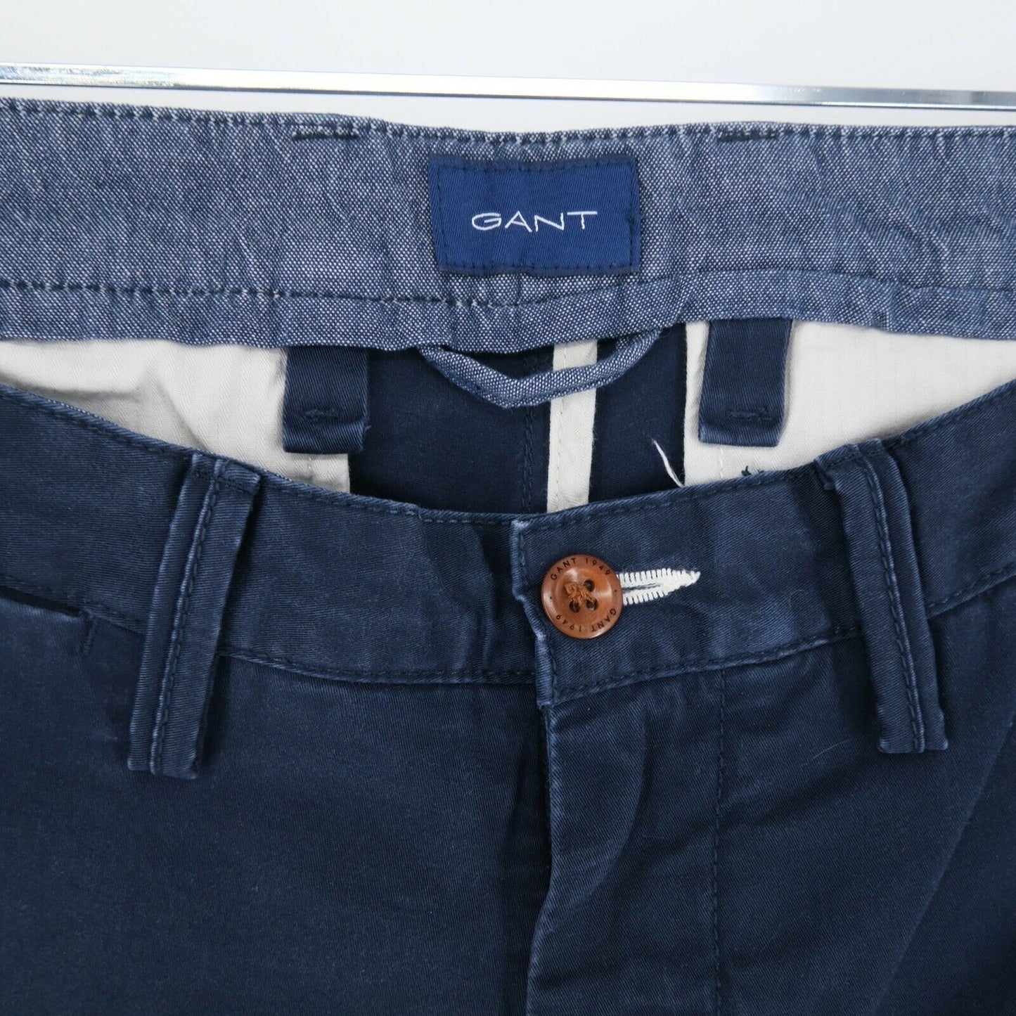 GANT Blue Chino Slim Fit Pants Trousers Size W33 L34