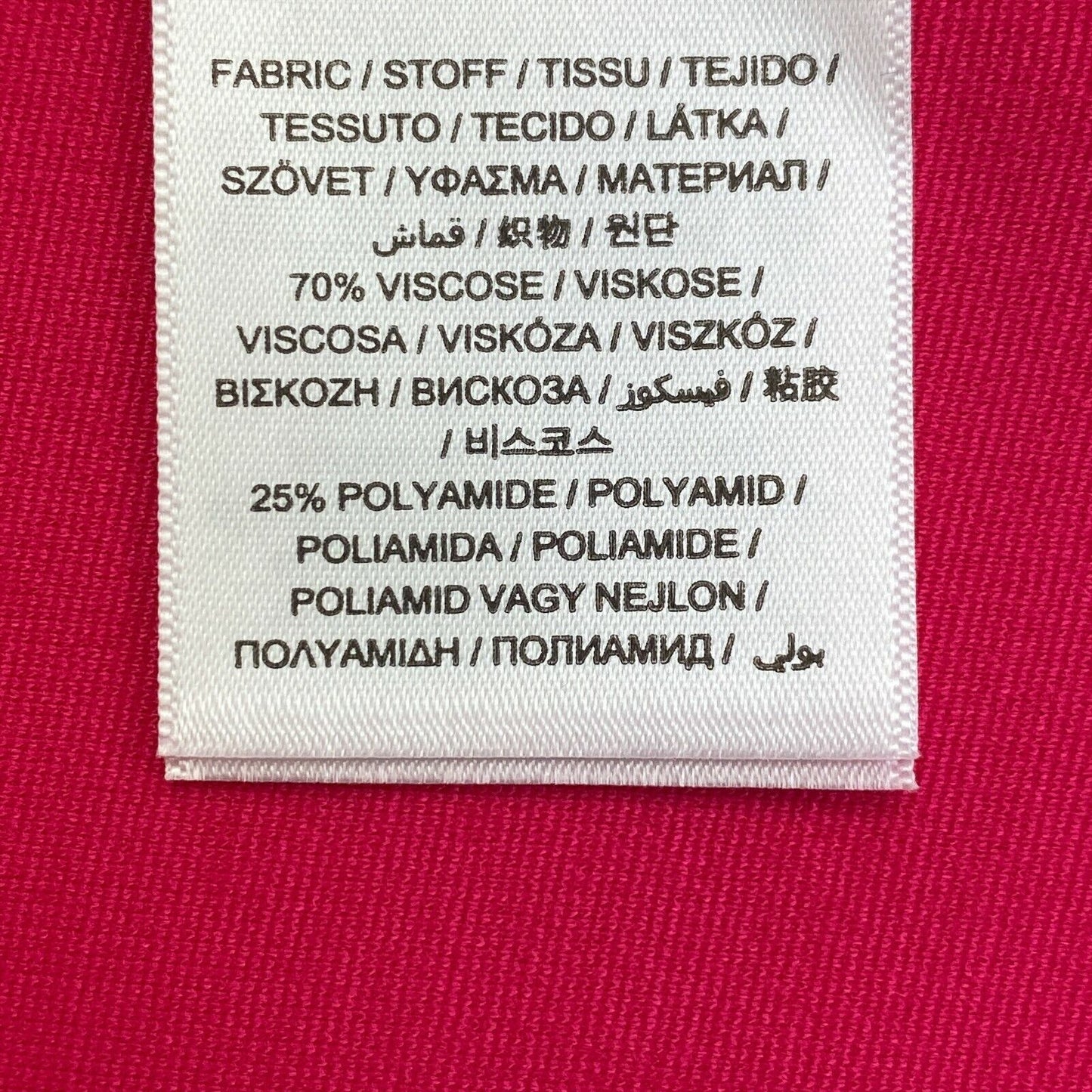 GANT Pink Volant-Detail Langarm-Kleid mit Rundhalsausschnitt Größe M