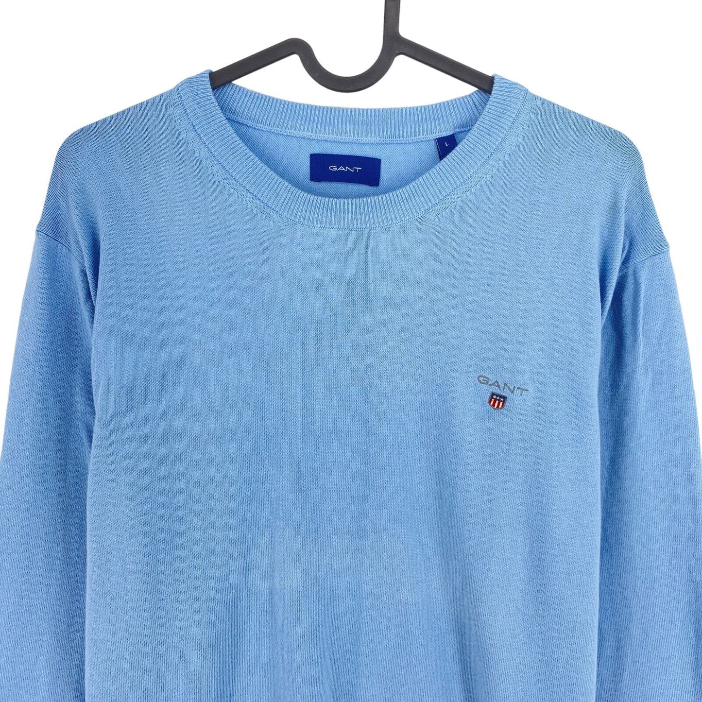 GANT Blue Cotton Crew Neck Sweater Jumper Size L