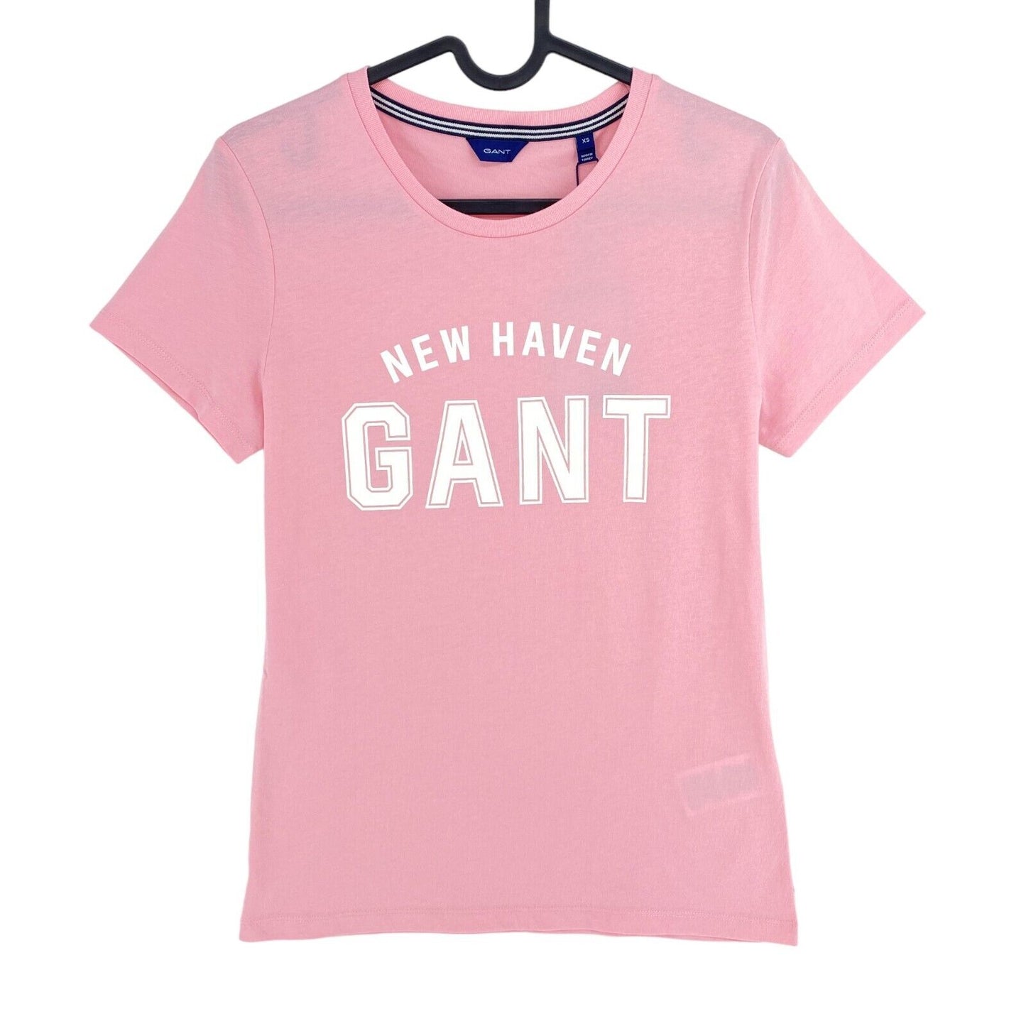 GANT T-shirt à col rond avec logo rose taille XS