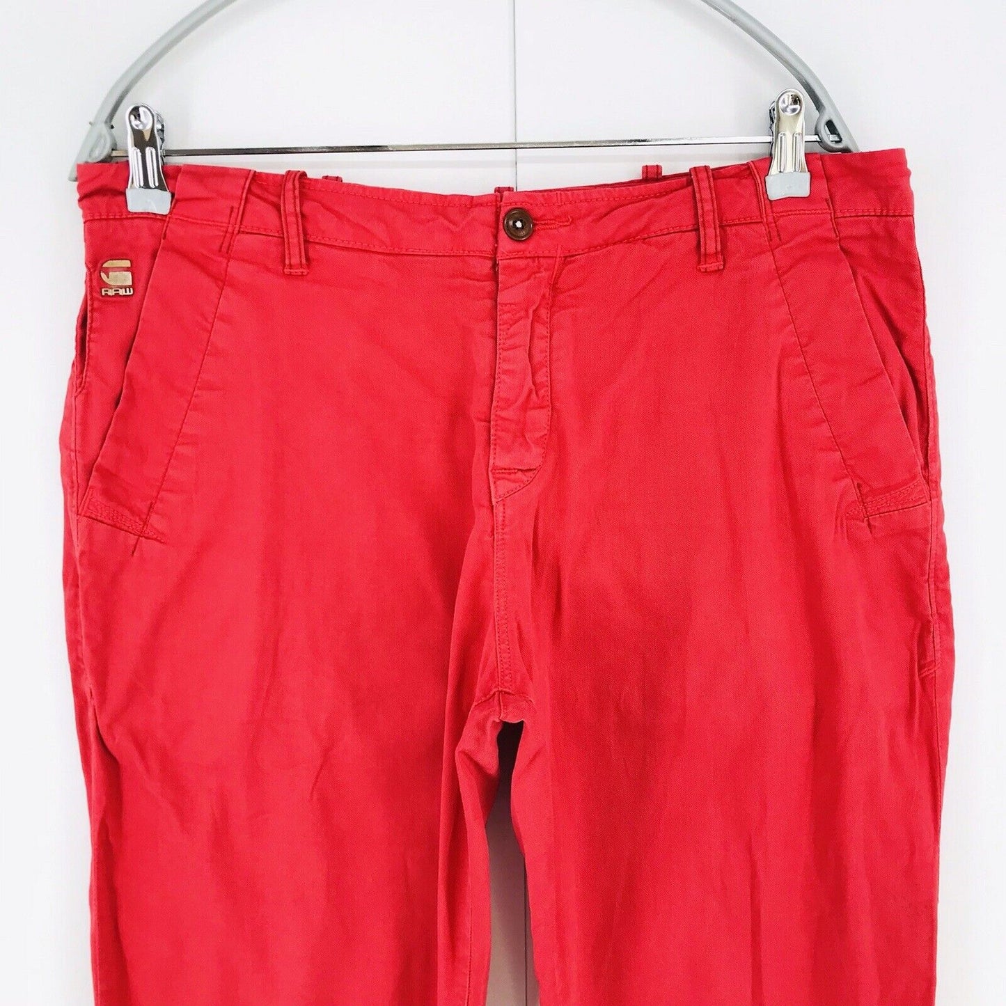 G-STAR RAW BRONSON Damen Chinohose in lockerer Tapered-Fit-Passform, Rosa, Größe W28 L32