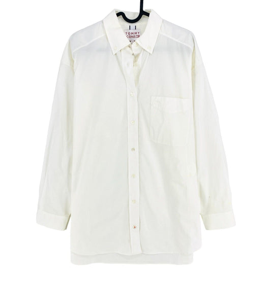 TOMMY HILFIGER ICONS White Cotton Archive Shirt Size EU 34 UK 6 US 2