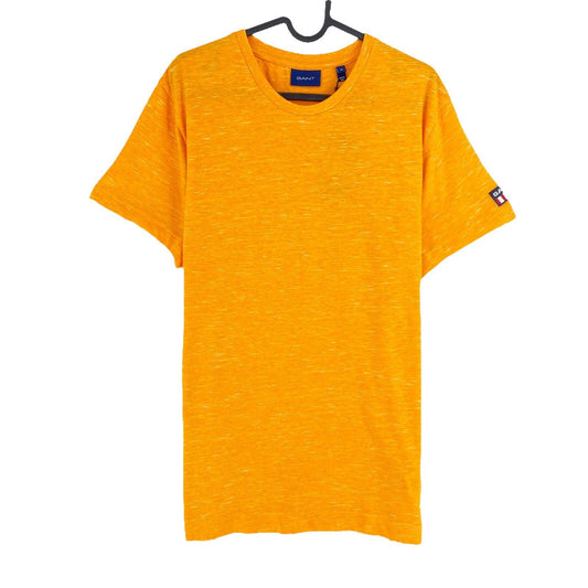 GANT Orange Marled Crew Neck T Shirt Size M