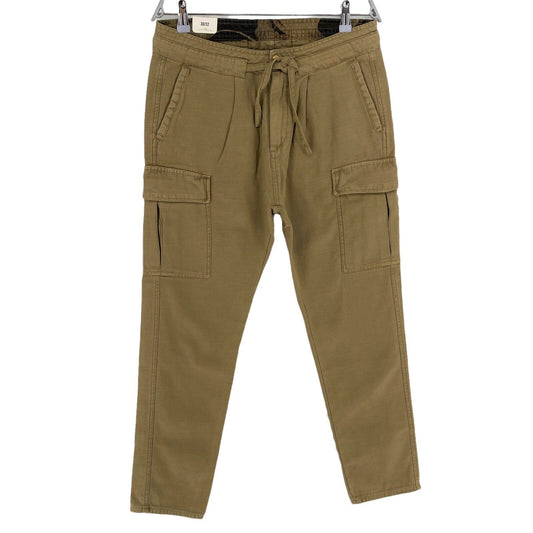 RRP €109 Scotch & Soda Brown Loose Tapered Fit Cargo Pants Size W30 L32