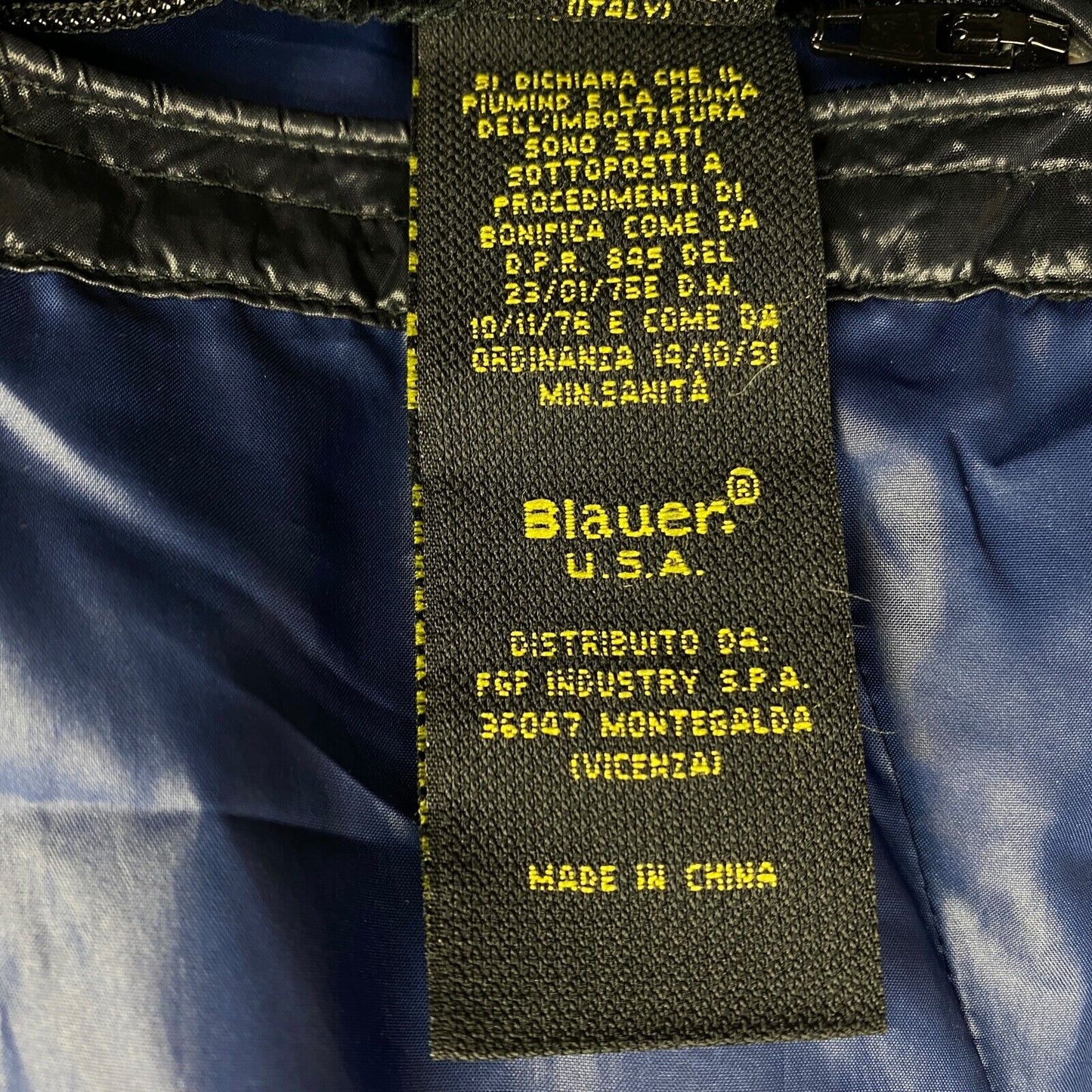 Blauer Bleu Marine Matelassé À Capuche Rembourré Parka Manteau Taille EU 42 UK 14 US 12