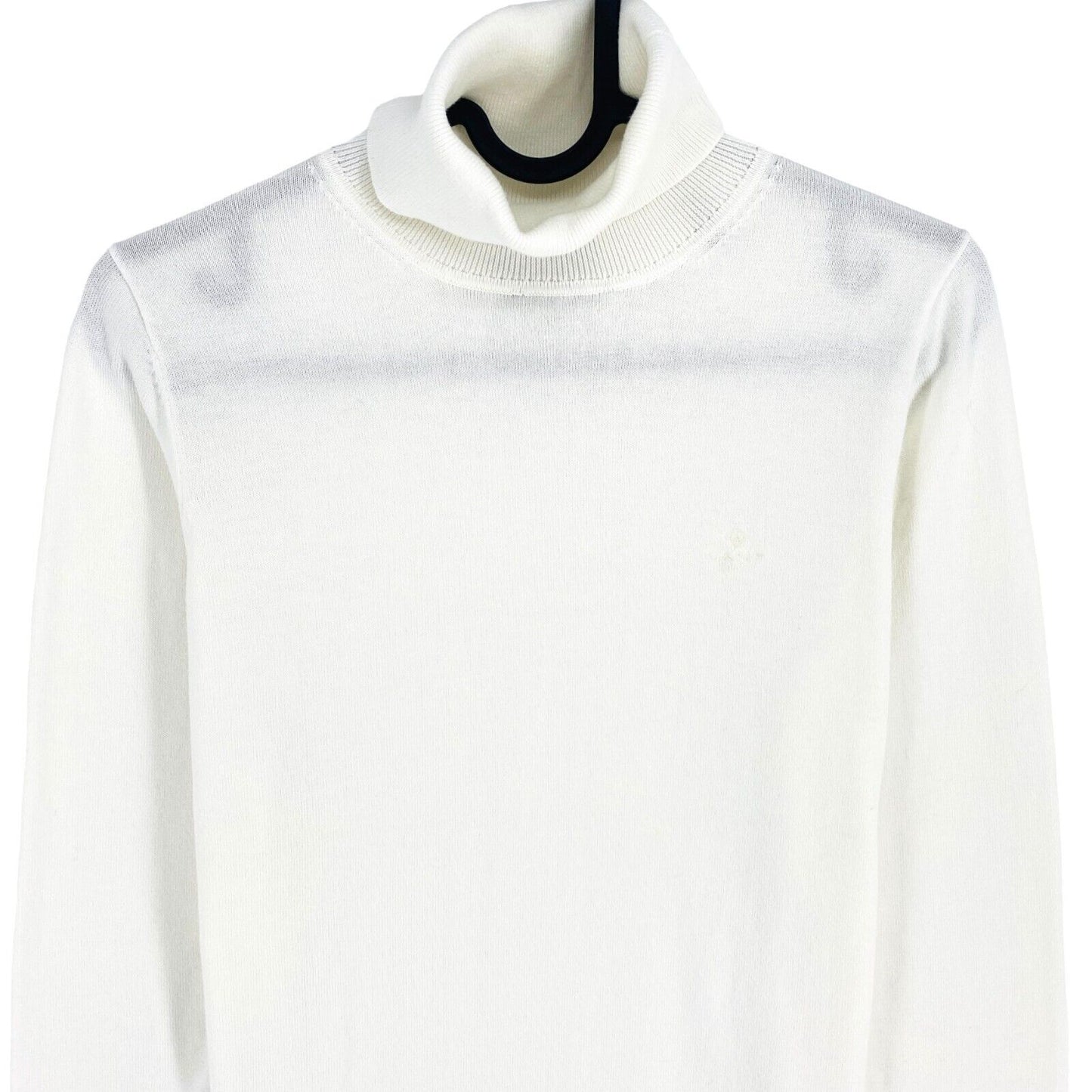 GANT White Cotton Roll Neck Sweater Pullover Size S