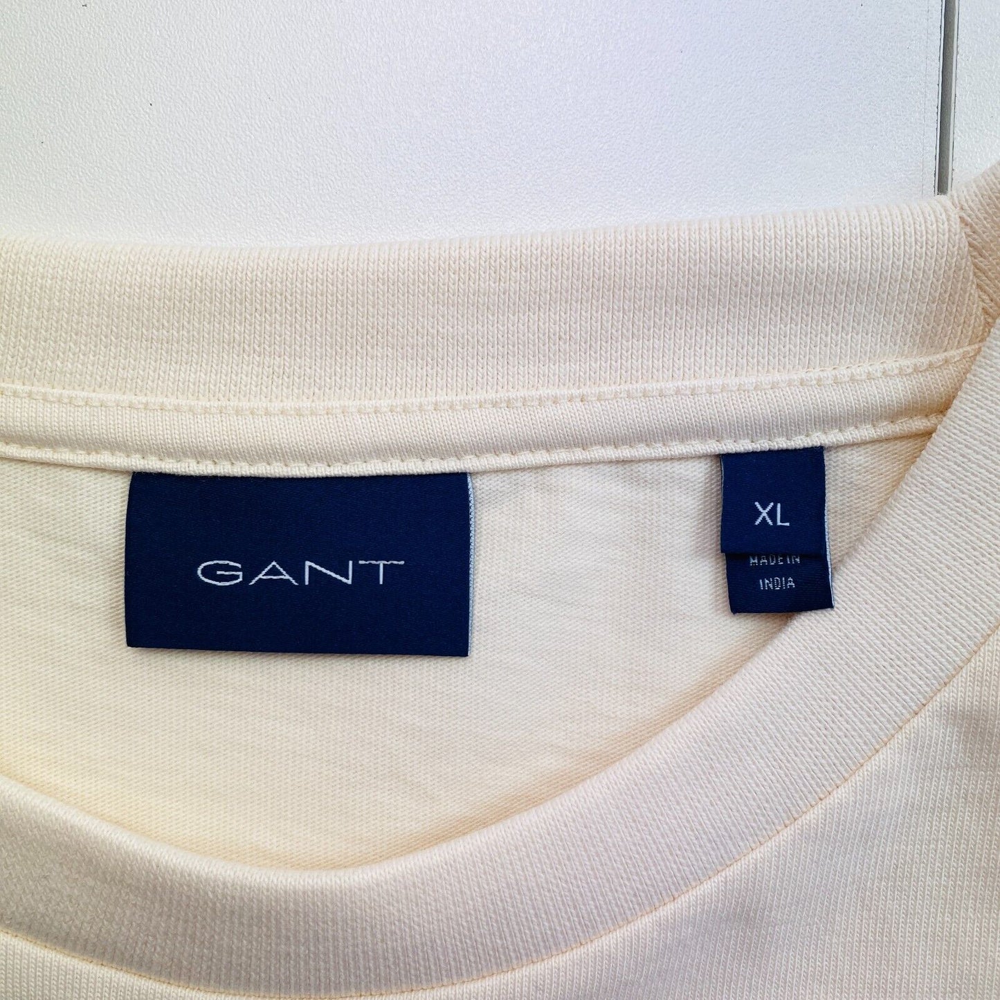 GANT Men Beige Maritime Crew Neck Short Sleeves T Shirt Size XL