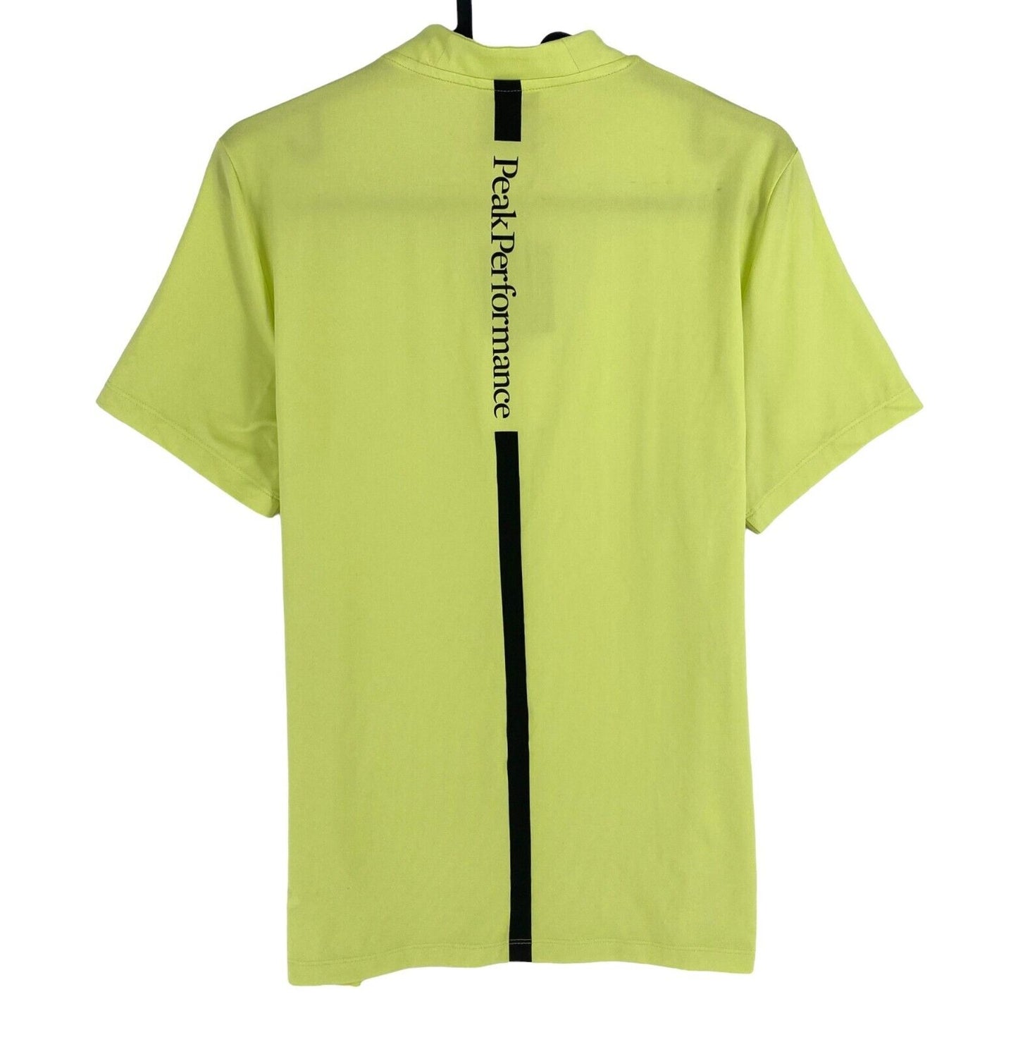 Peak Performance Women Yellow Turf Zip SS Top T Shirt Size M