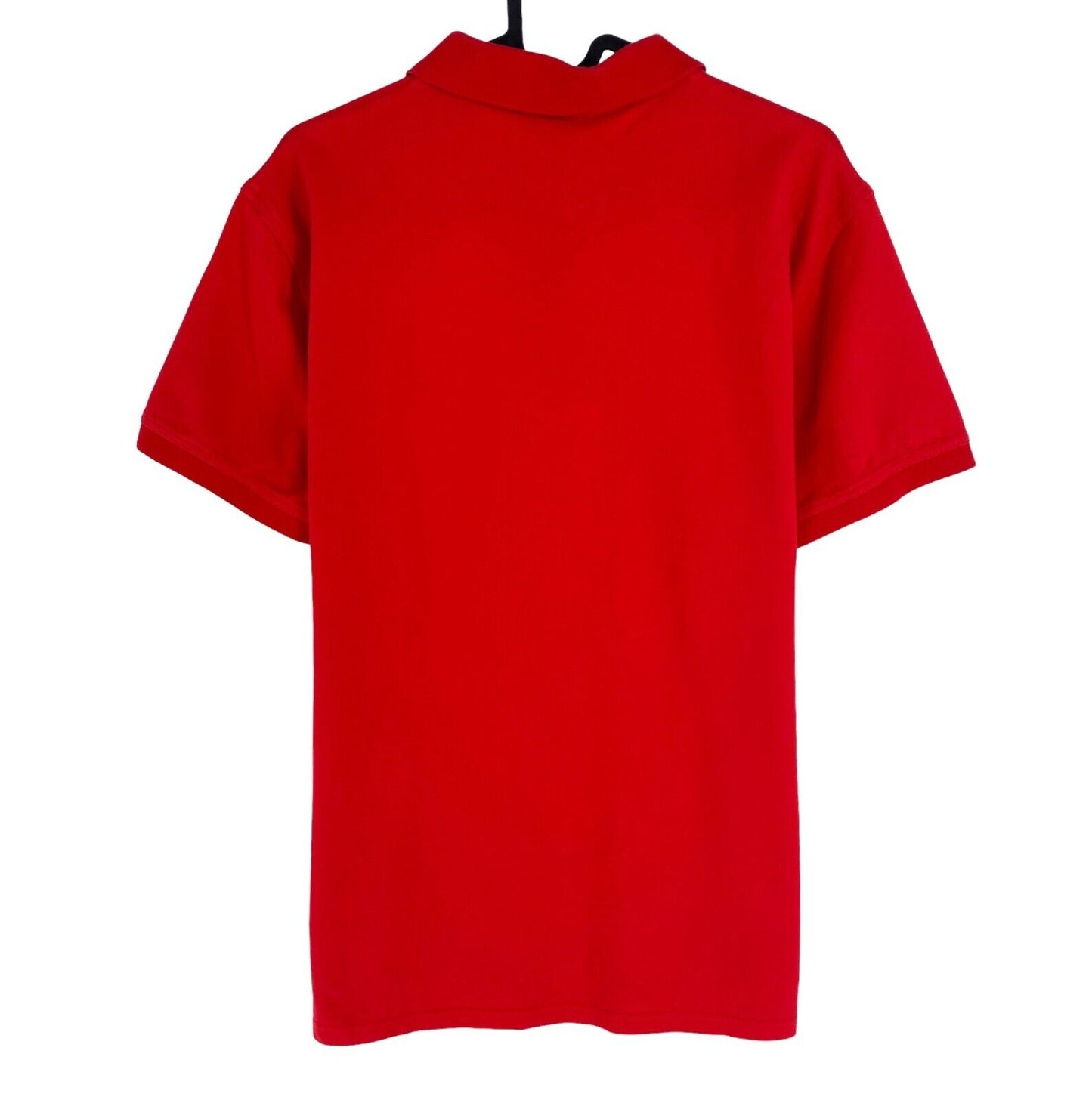 GANT Men Red Contrast Collar Pique Short Sleeve Polo Shirt Size XL