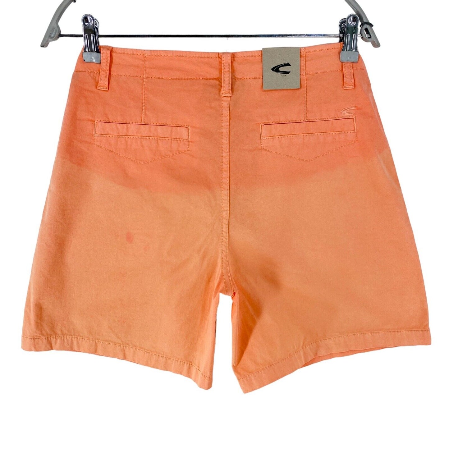 Camel Active Women Orange Regular Fit Chino Shorts Size W26