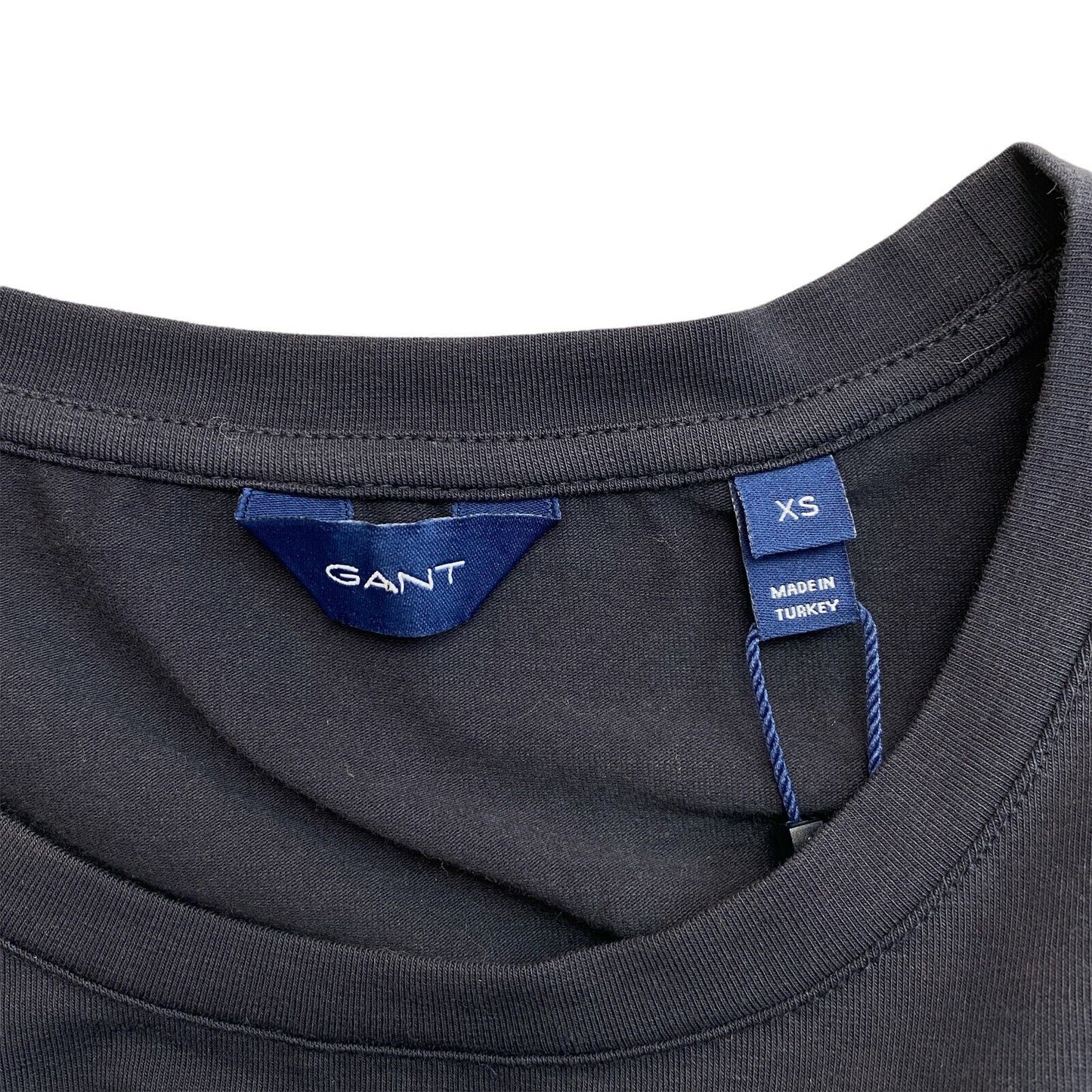 GANT T-Shirt mit Rundhalsausschnitt, Marineblau, Größe XS