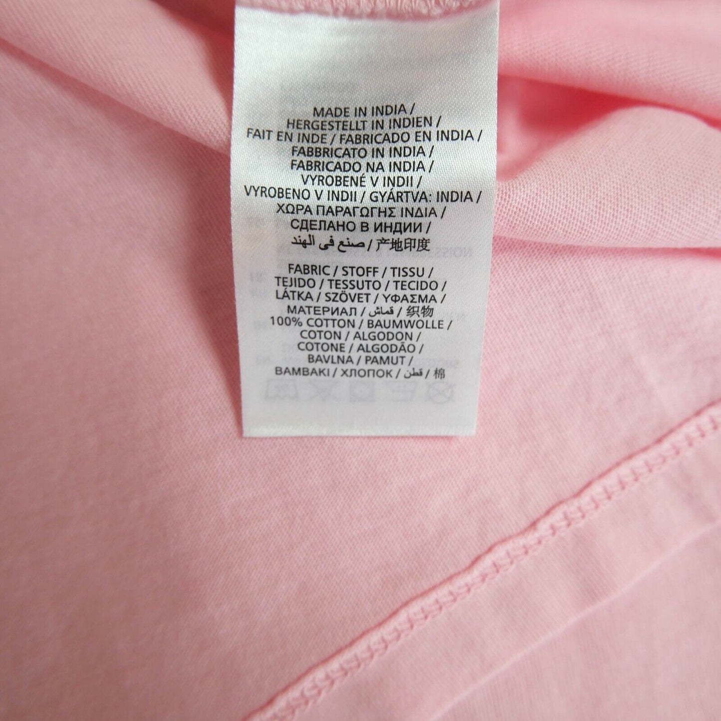 GANT Ladies Pink Big Logo Crew Neck Long Sleeve Pullover T Shirt Size XS