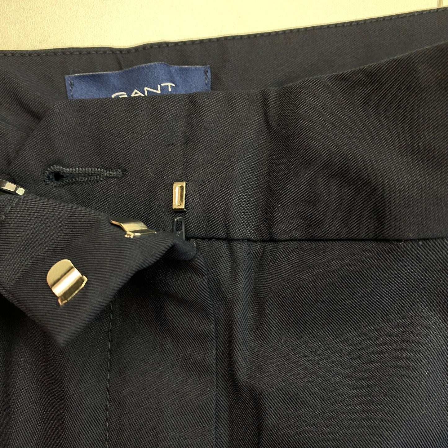 GANT Navy Blue Slim Fit Slacks Pants Trousers Size EU 40 UK 12 US 10