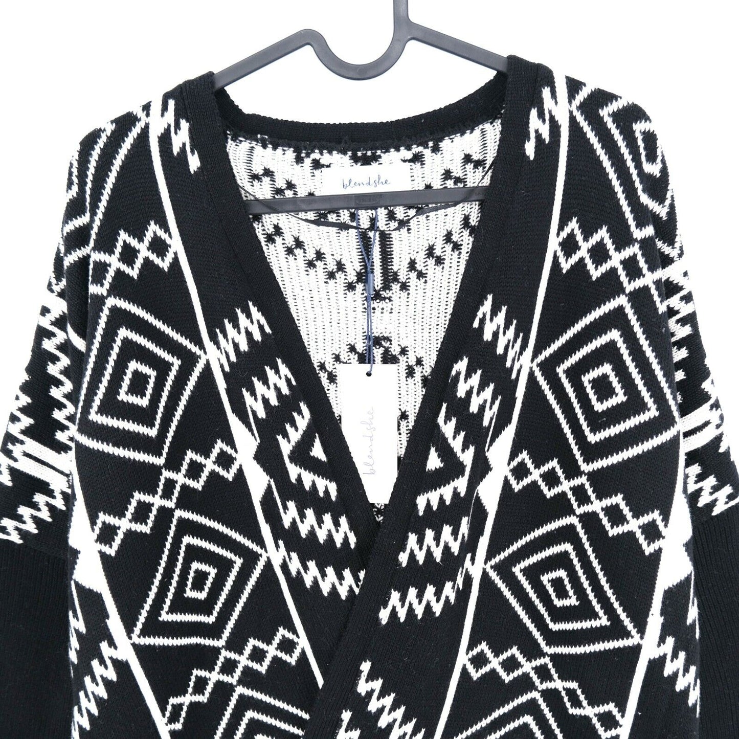 BLEND SHE Black & White Cardigan Sweater Pullover Size XS / S