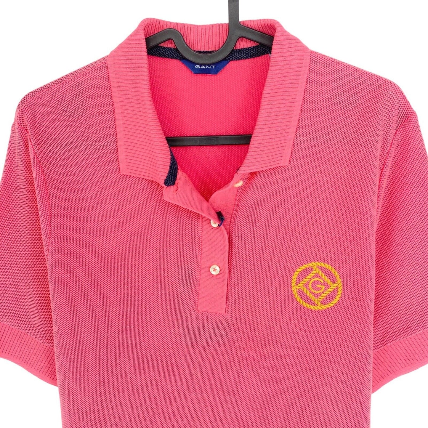 GANT Pink Rope Icon Pique Polo Shirt Size S