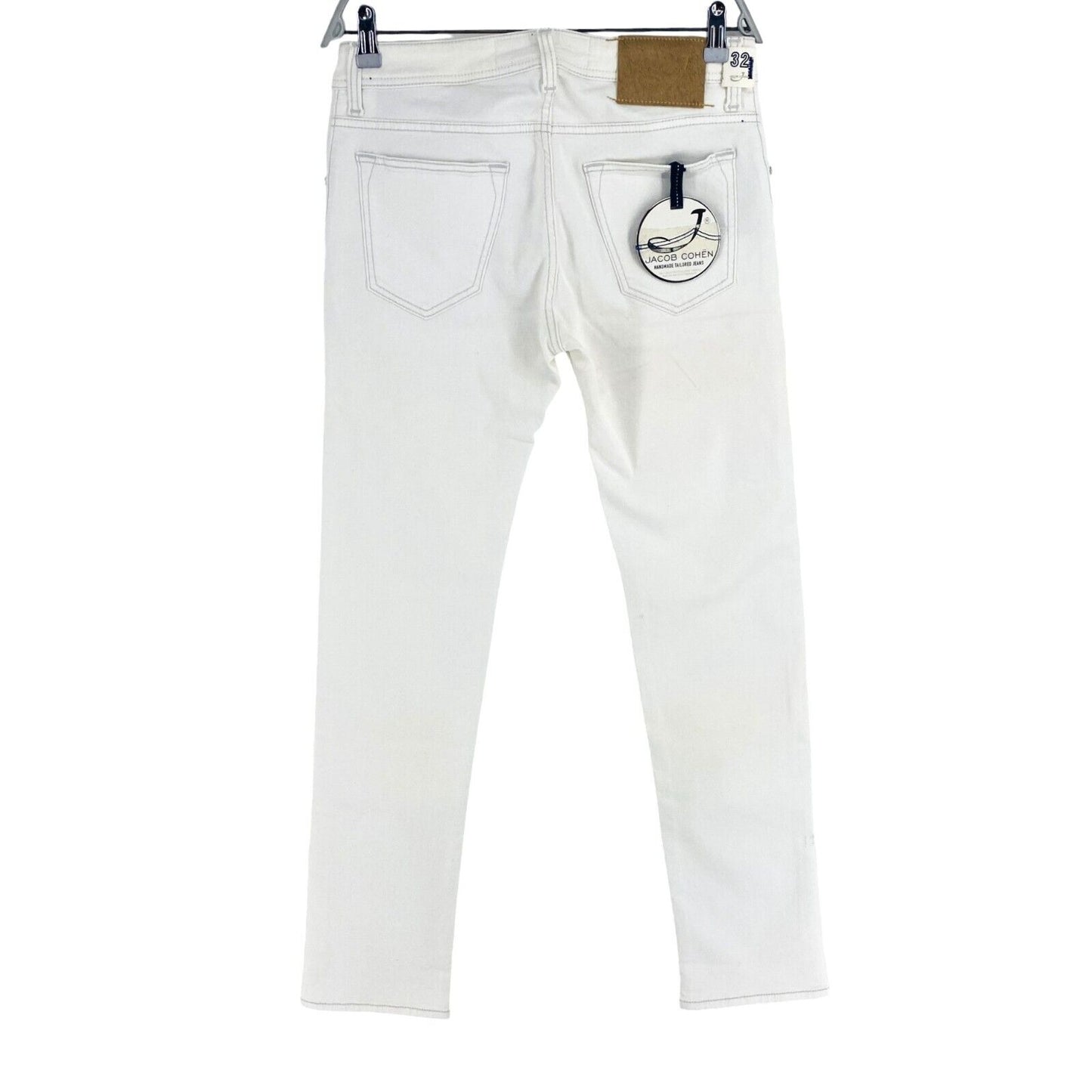 Jacob Cohen Men 622 C White Slim Jeans Size W32 L34 Made In Italy