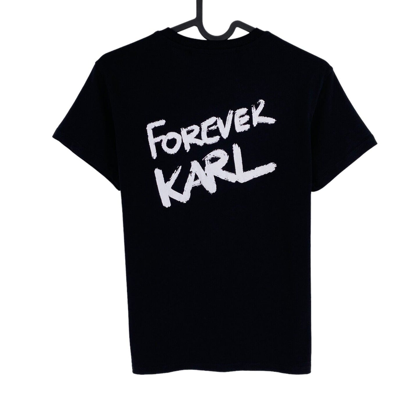 Karl Lagerfeld Women Black Forever Karl Crew Neck T Shirt Size XS