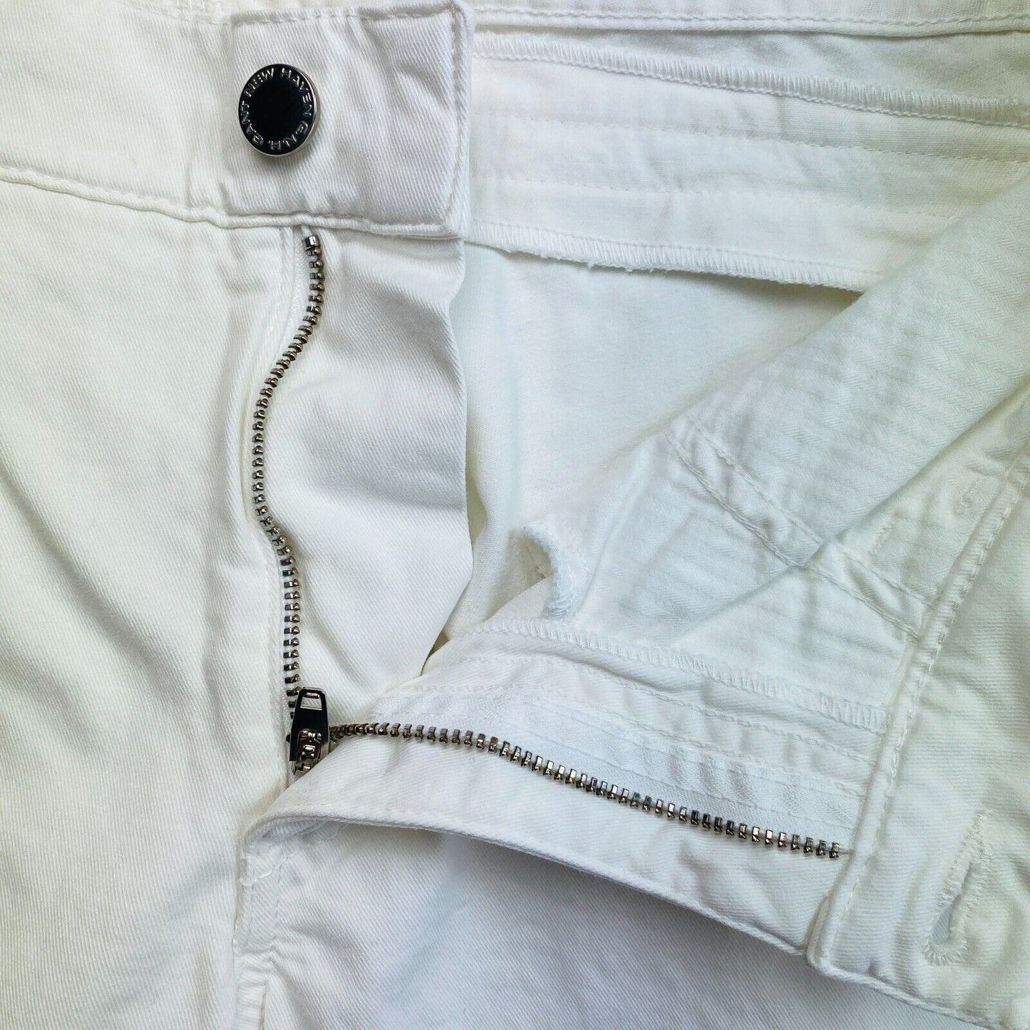 GANT Women White High Waist Flared Pants Trousers Size W32 L34