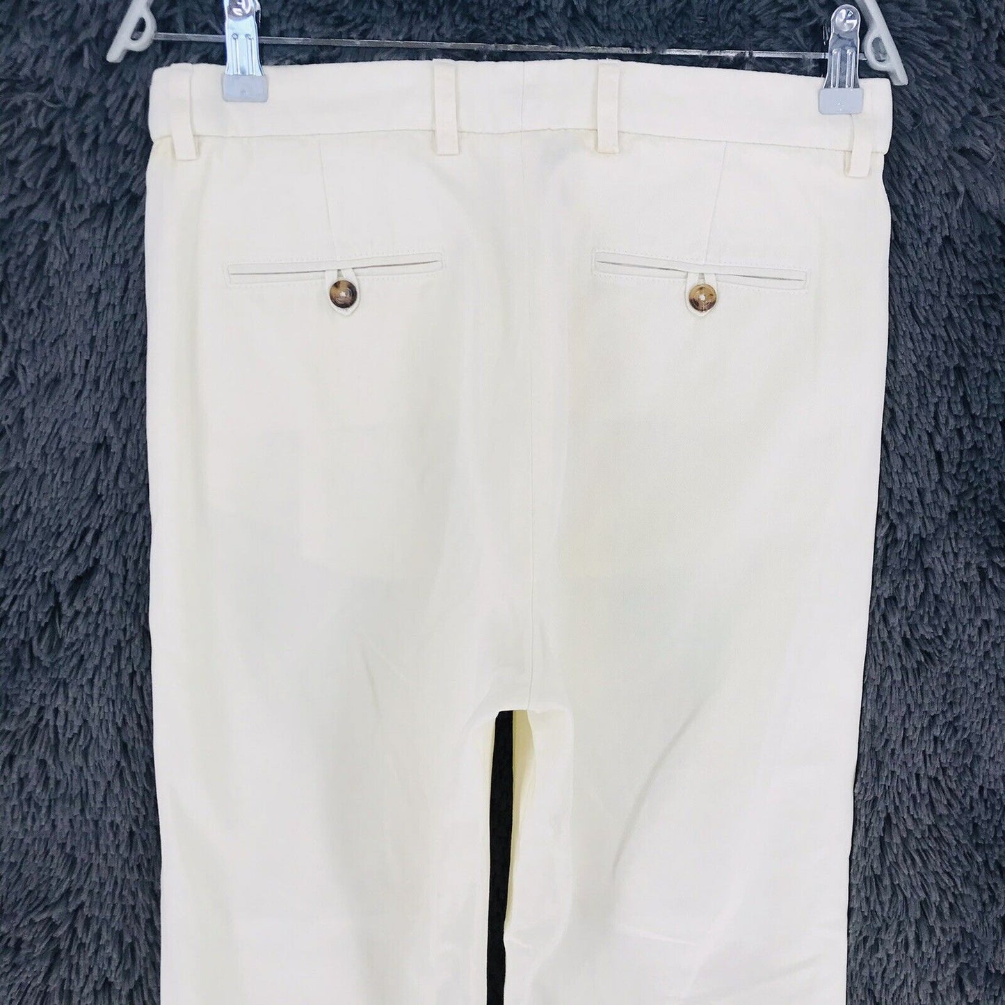 RRP €179 GANT Women Cream White Regular Straight Fit Trousers EUR 36 US 6 UK 10