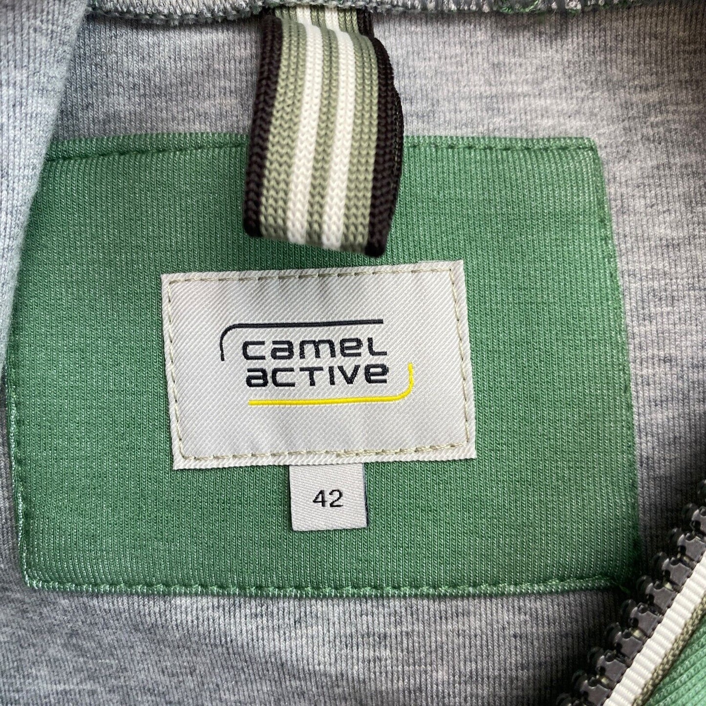 CAMEL ACTIVE Vert Full Zip Sweat à capuche Pull Taille EU 42 UK 14 US 12